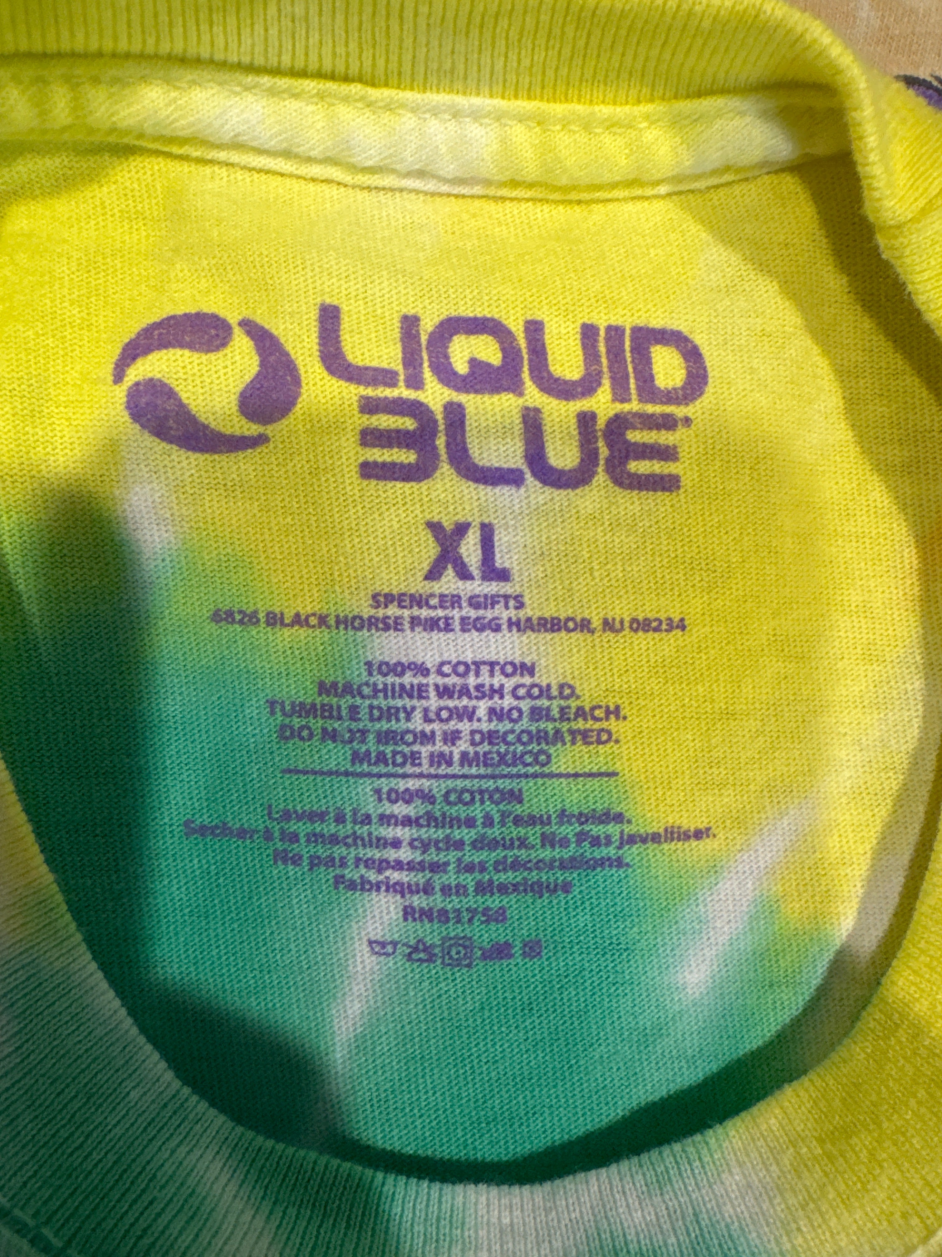 00s Grateful Dead Liquid Blue Teletubbies Parody Tie Dye T-Shirt XL