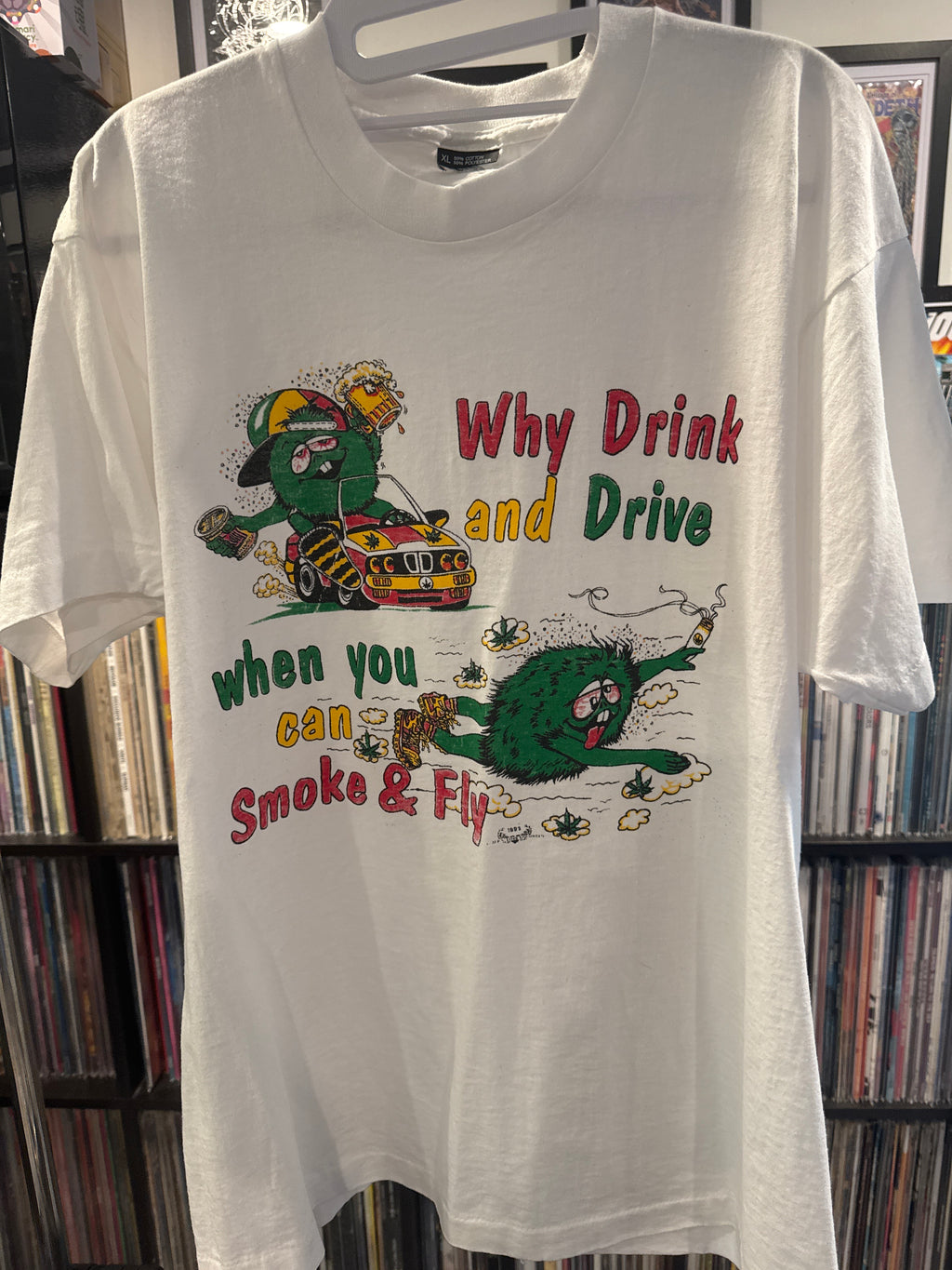 90s Green Monster Why Drink When You Can Smoke White XL