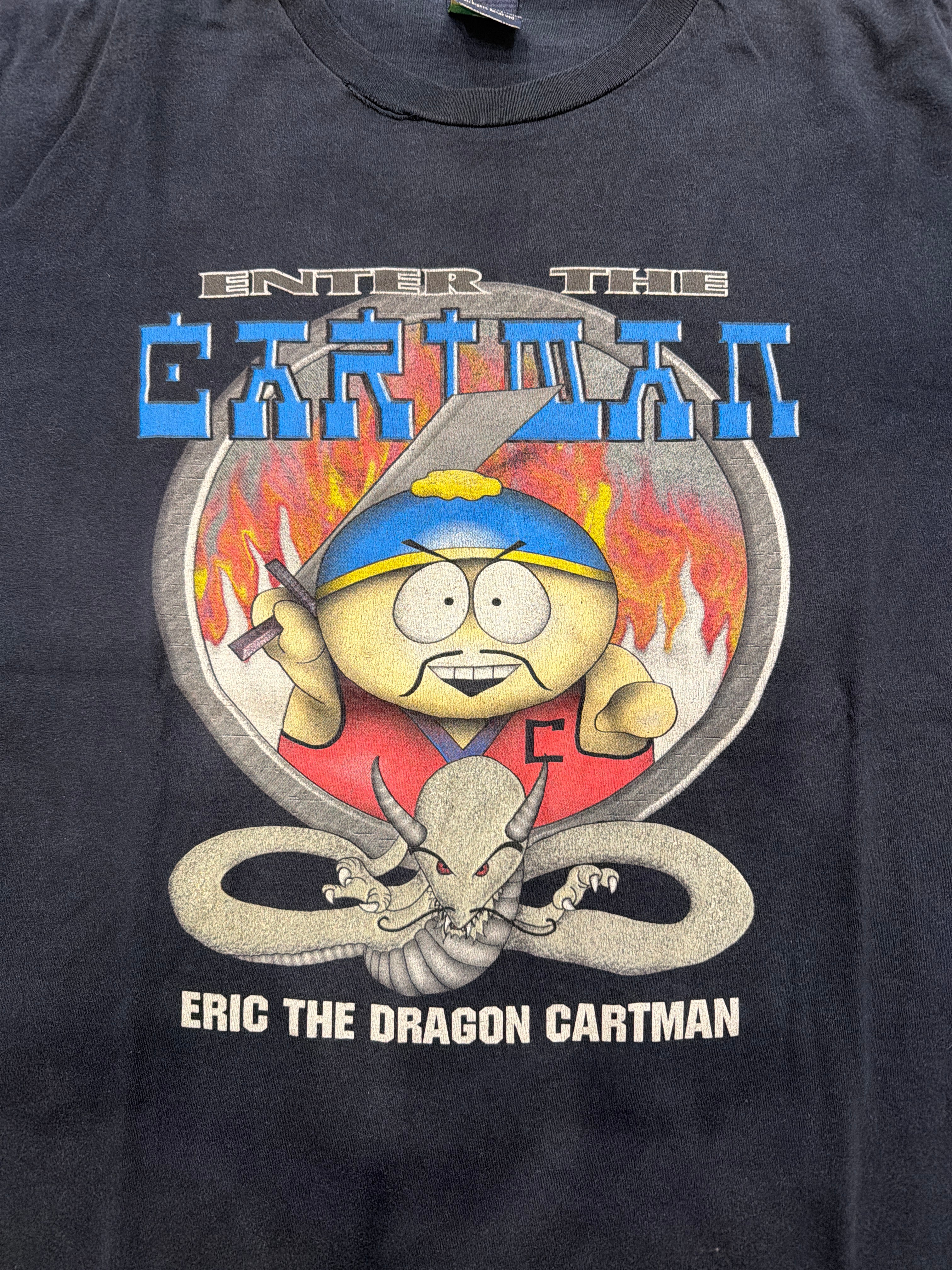00s South Park Cartman Enter The Cartman Dragon Parody Blue XL T-Shirt