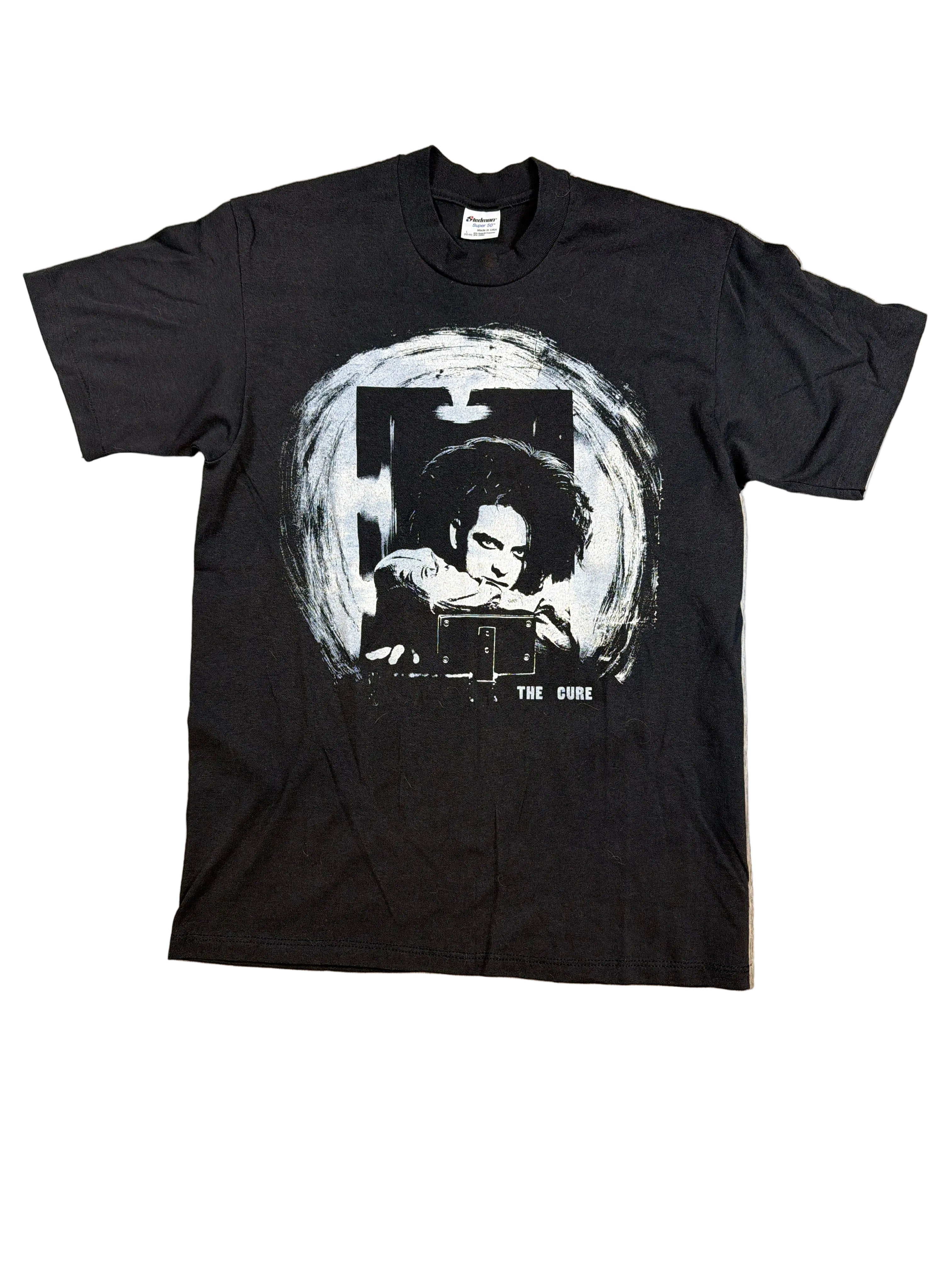 The Cure Robert Smith Portrait 1985 Tour Stedman Schwarzes T-Shirt Medium