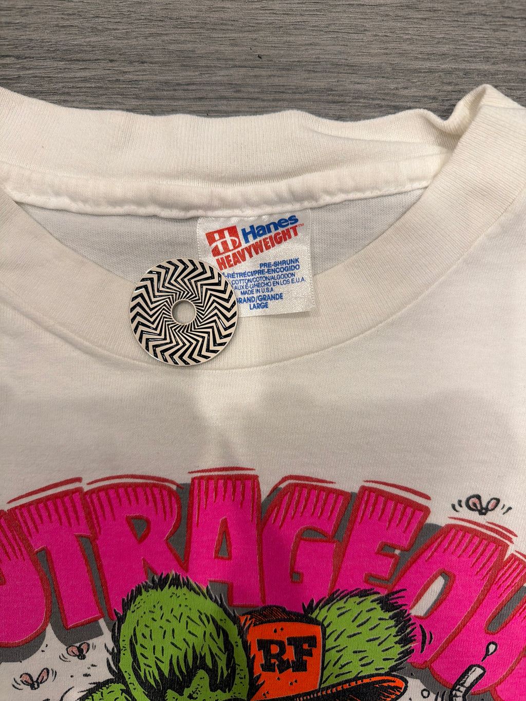 90s Rat Fink Outrageous Proud of it Dude White Hanes T-Shirt Large