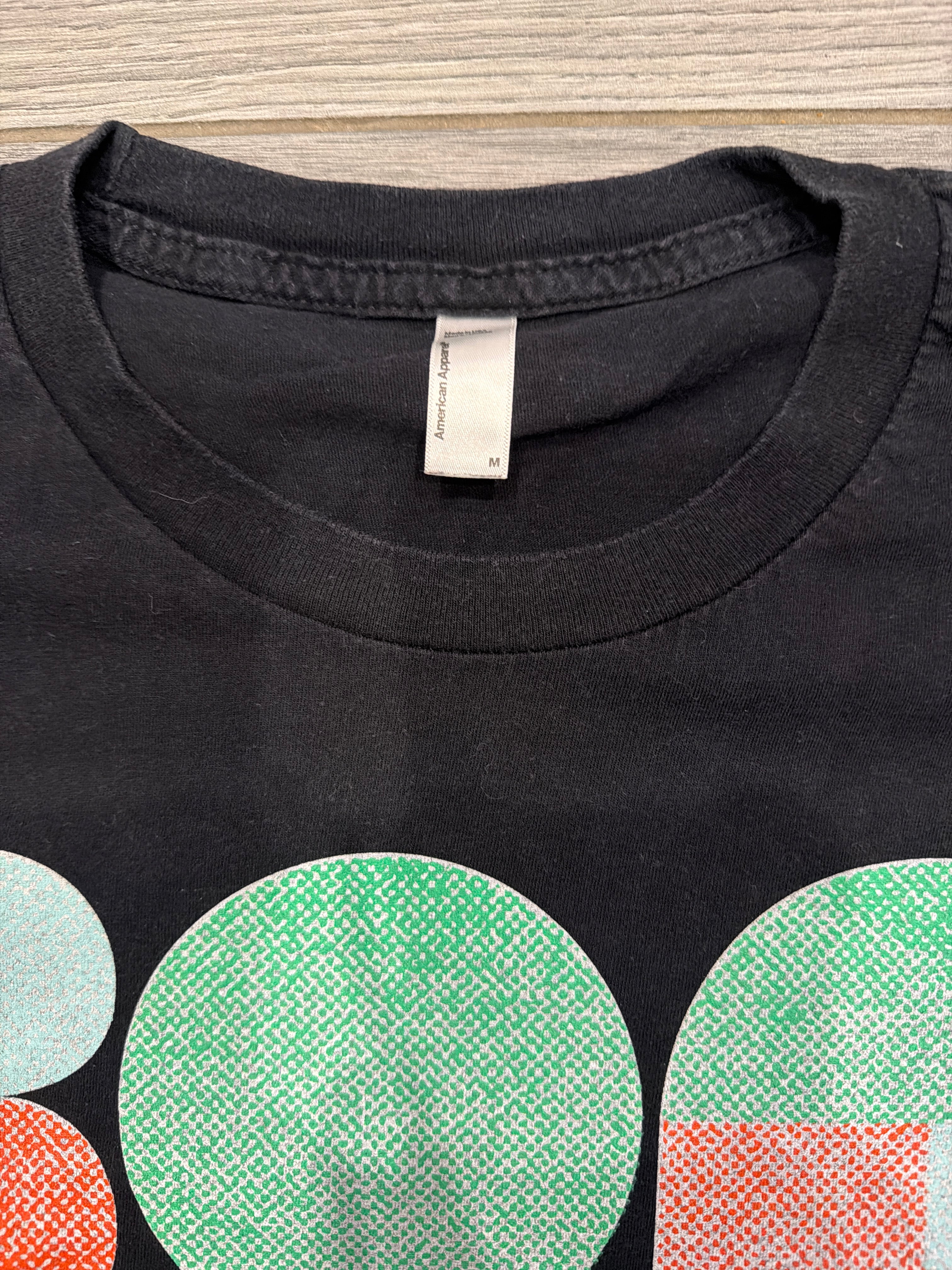 00s Bon Iver Tour American Apparel Black T-Shirt Medium