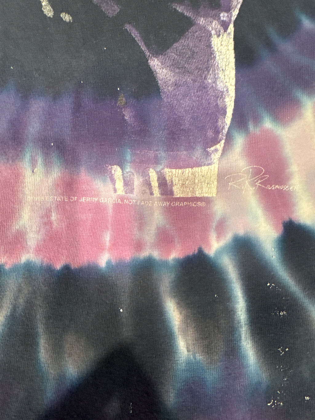 1995 Jerry Garcia Grateful Dead Four Winds Tie Dye T-Shirt Large