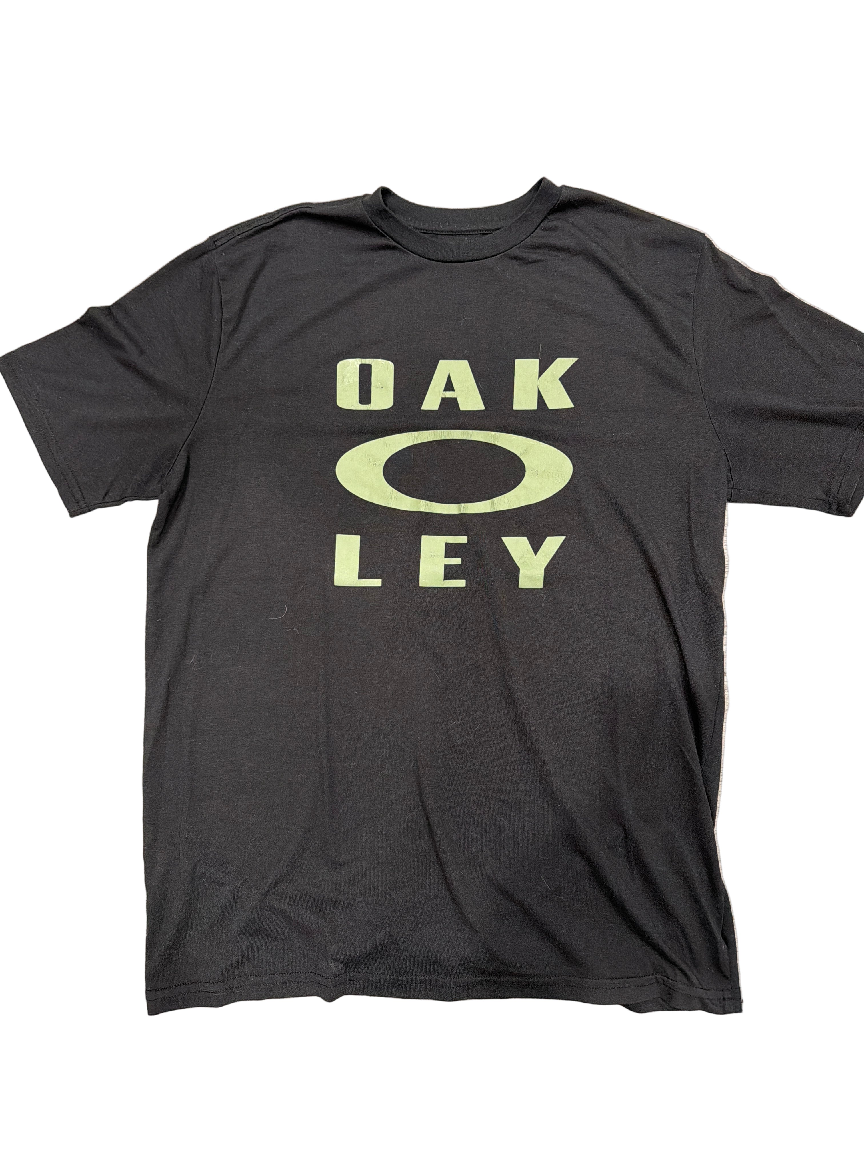 Y2K Oakley Software Big O Logo Black T-Shirt Medium