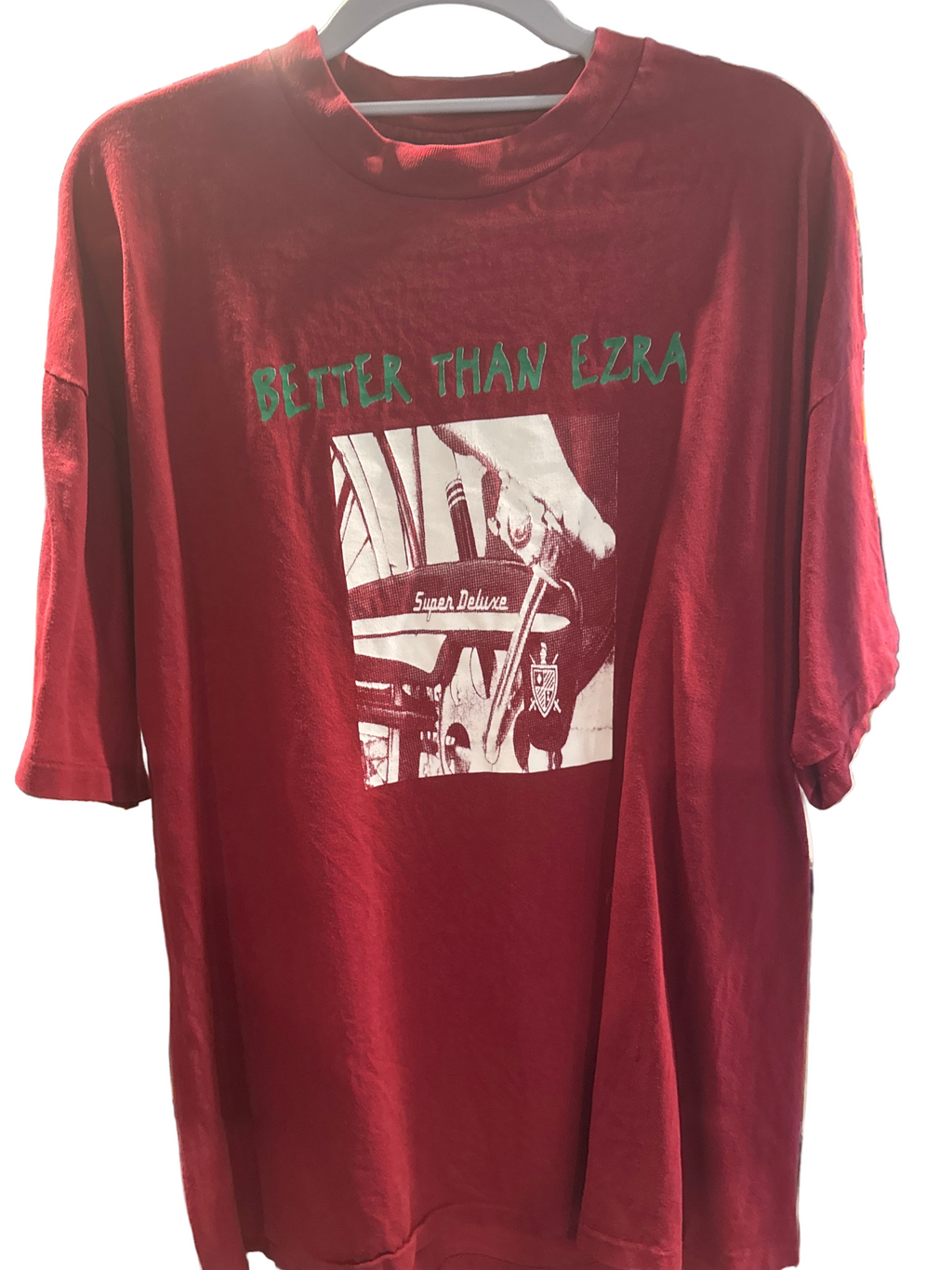 90s Better Than Ezra Alternative Single Stitch Maroon XL Motorbike Hanes Beefy