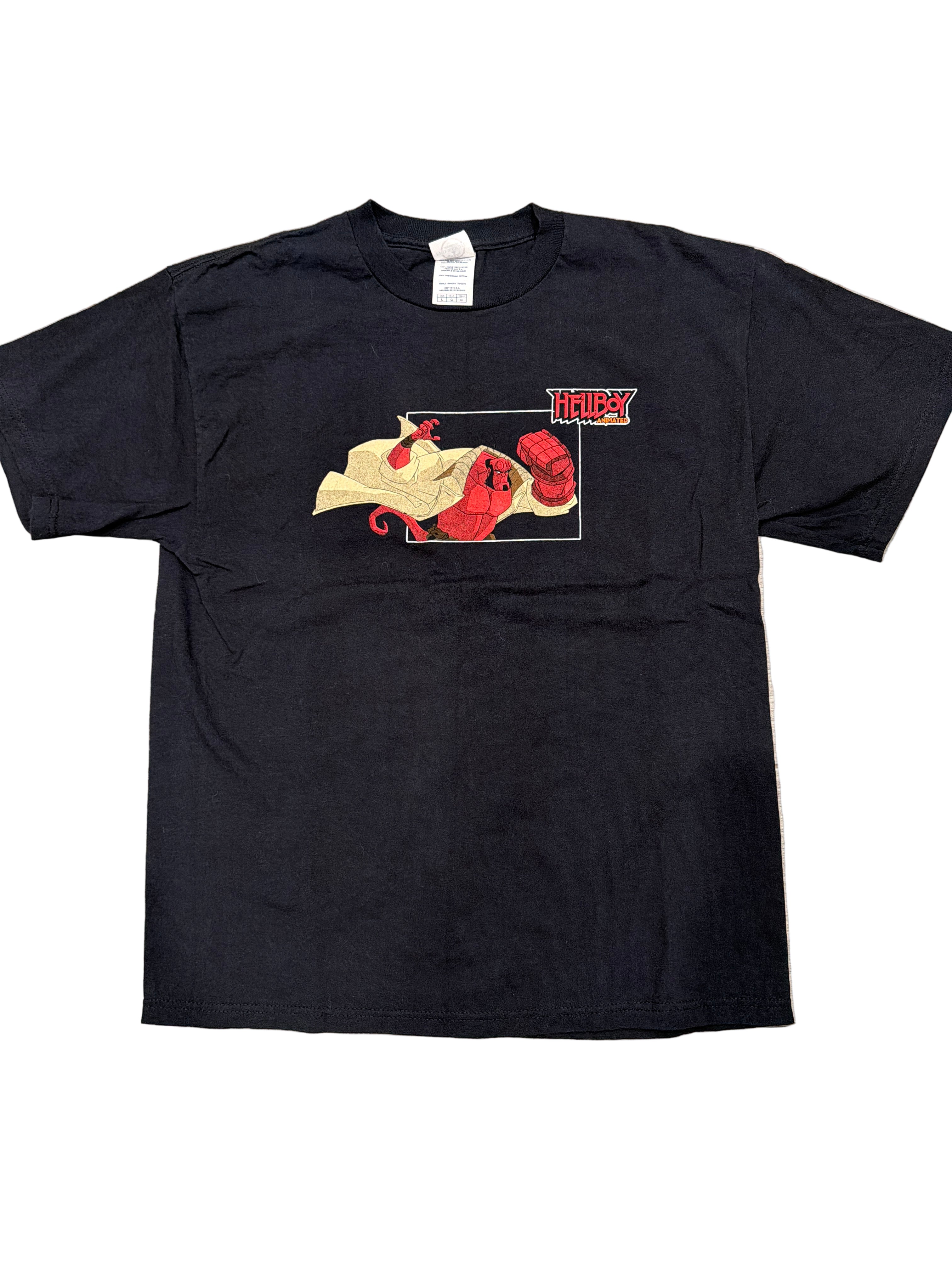 2006 Hellboy Animated Series Promo T-Shirt Black Large Comic