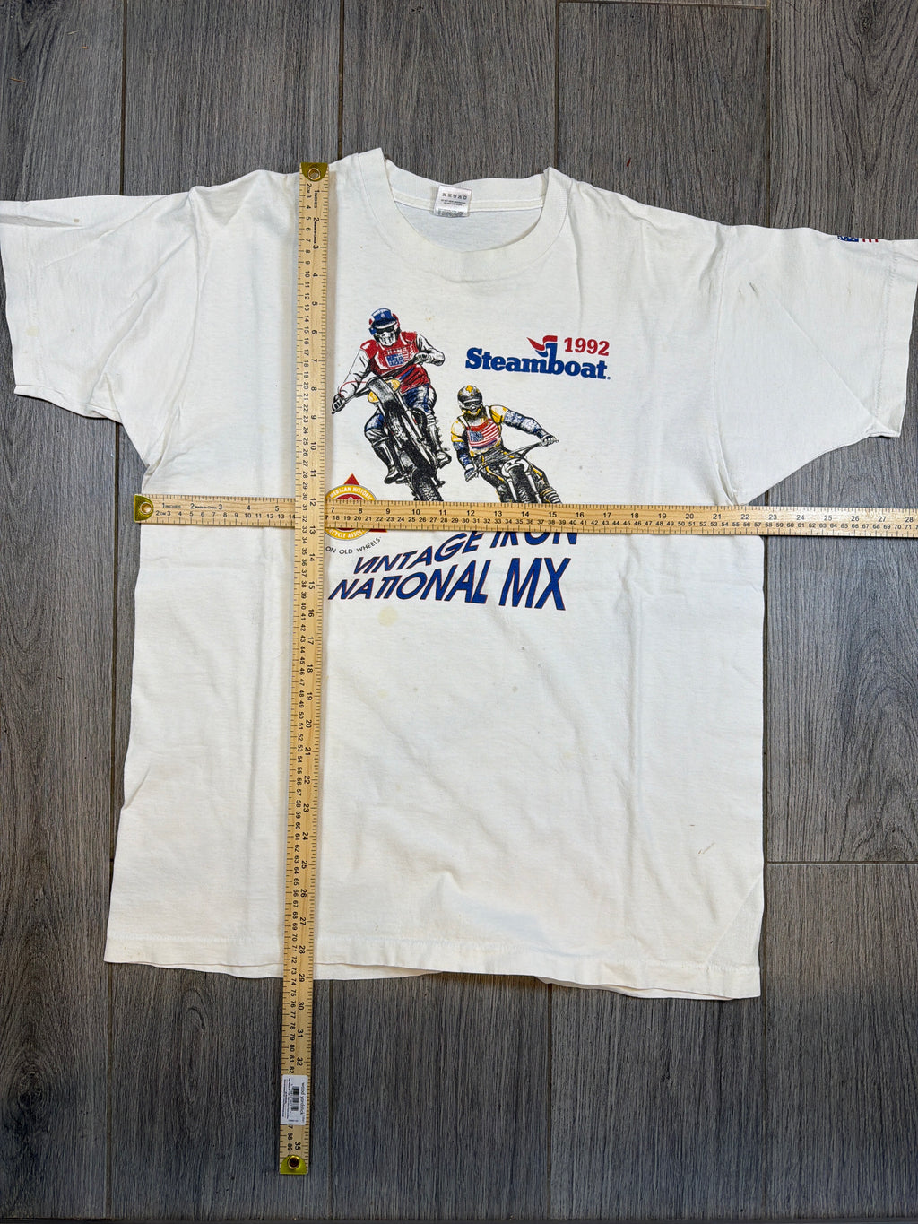 1992 Steamboat Motocross Vintage Iron National White T-Shirt XL