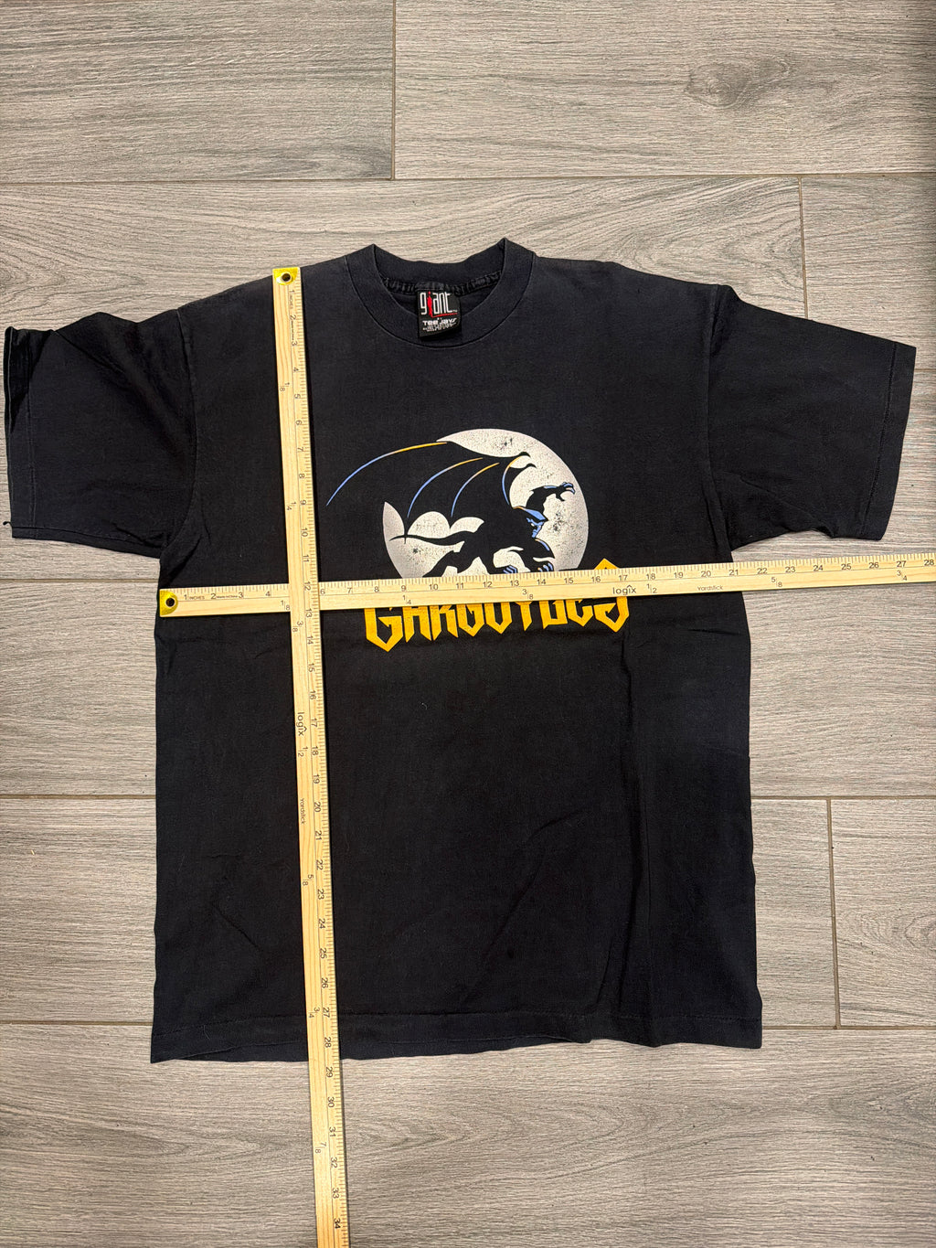90s Gargoyles TV Show Double Sided Black T-Shirt Large