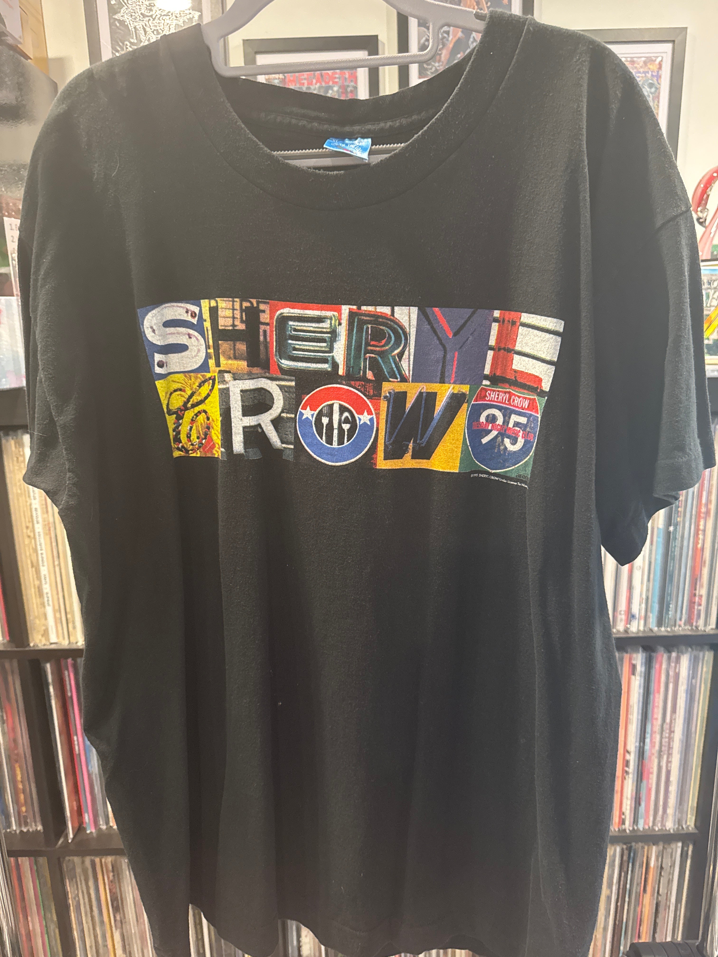 1995 Sheryl Crow Tuesday Night Music Club Single Stitch XL Black Fruit