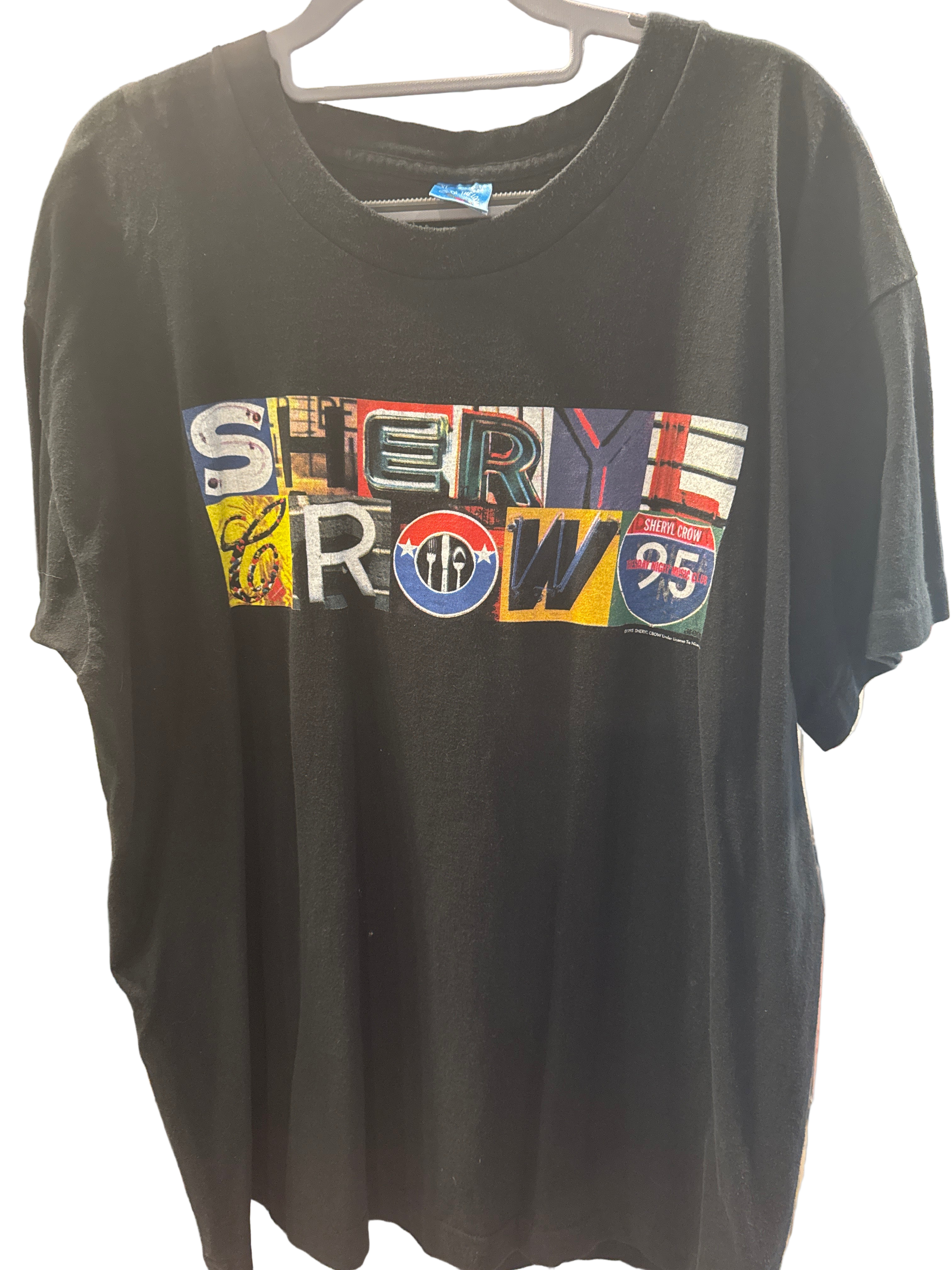 1995 Sheryl Crow Tuesday Night Music Club Single Stitch XL Black Fruit