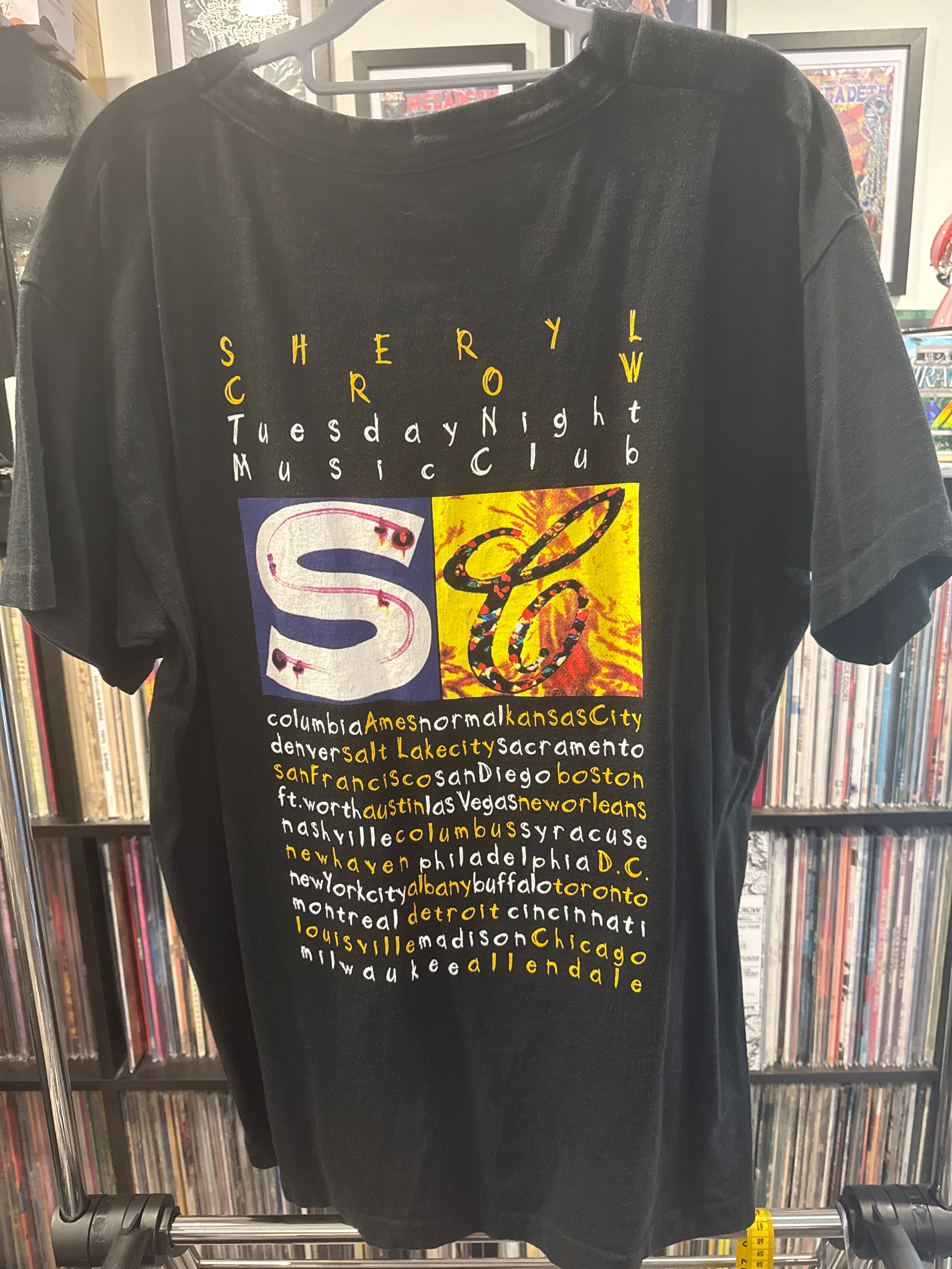 1995 Sheryl Crow Tuesday Night Music Club Single Stitch XL Black Fruit