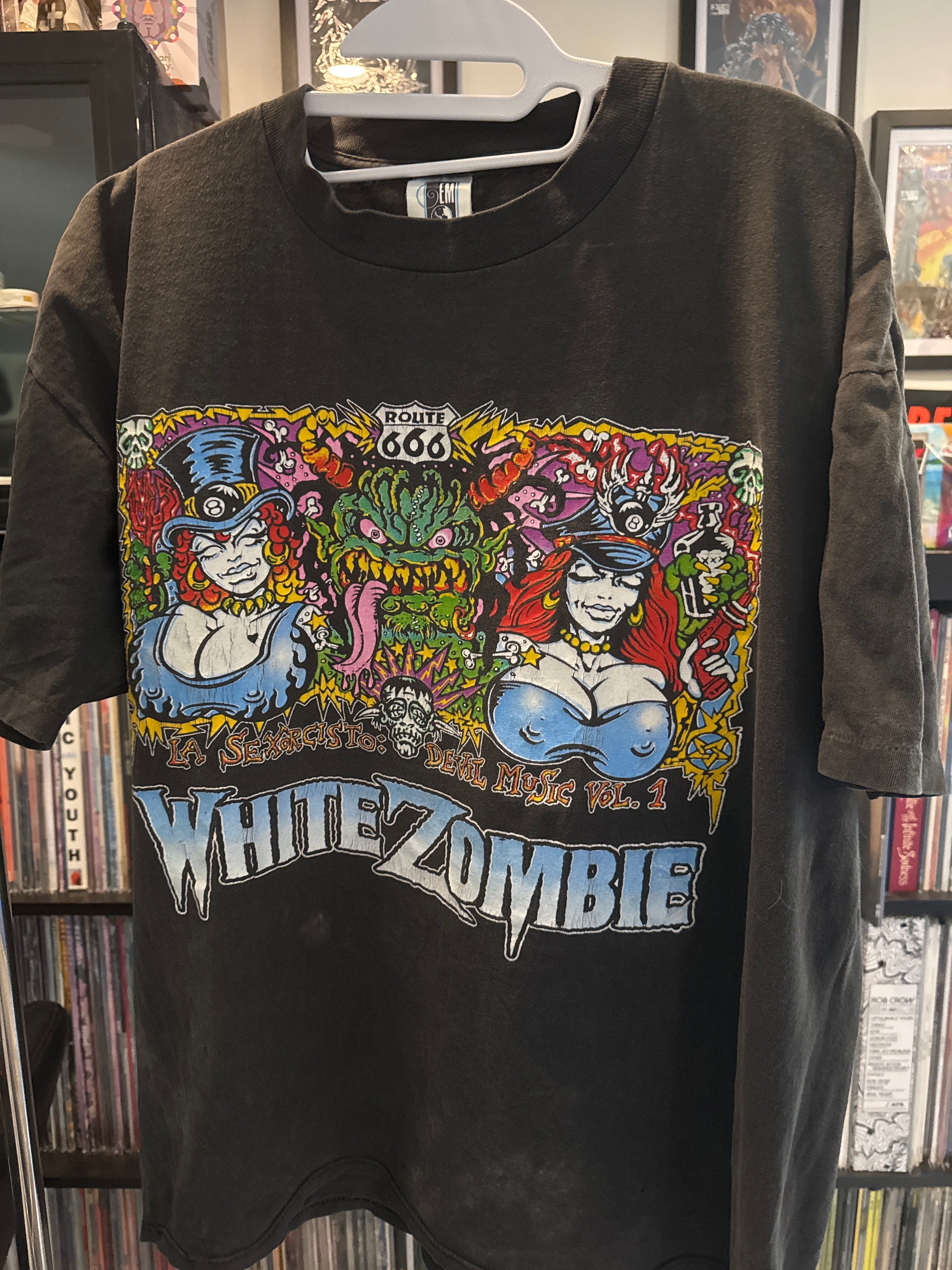 1993 White Zombie La Sexorcisto Faded XL Black Gem