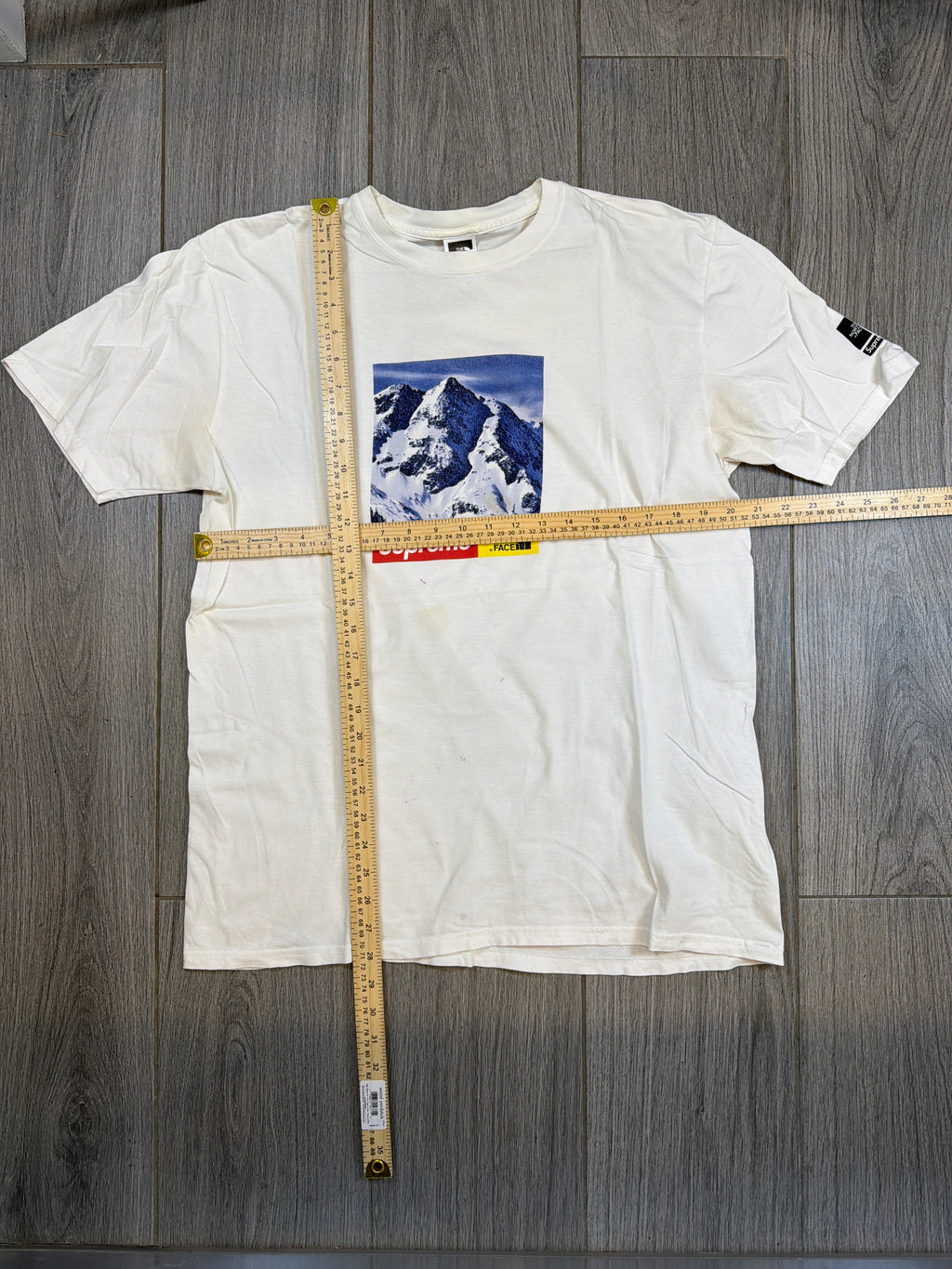 Supreme North Face Collab Streetwear White T-Shirt Large