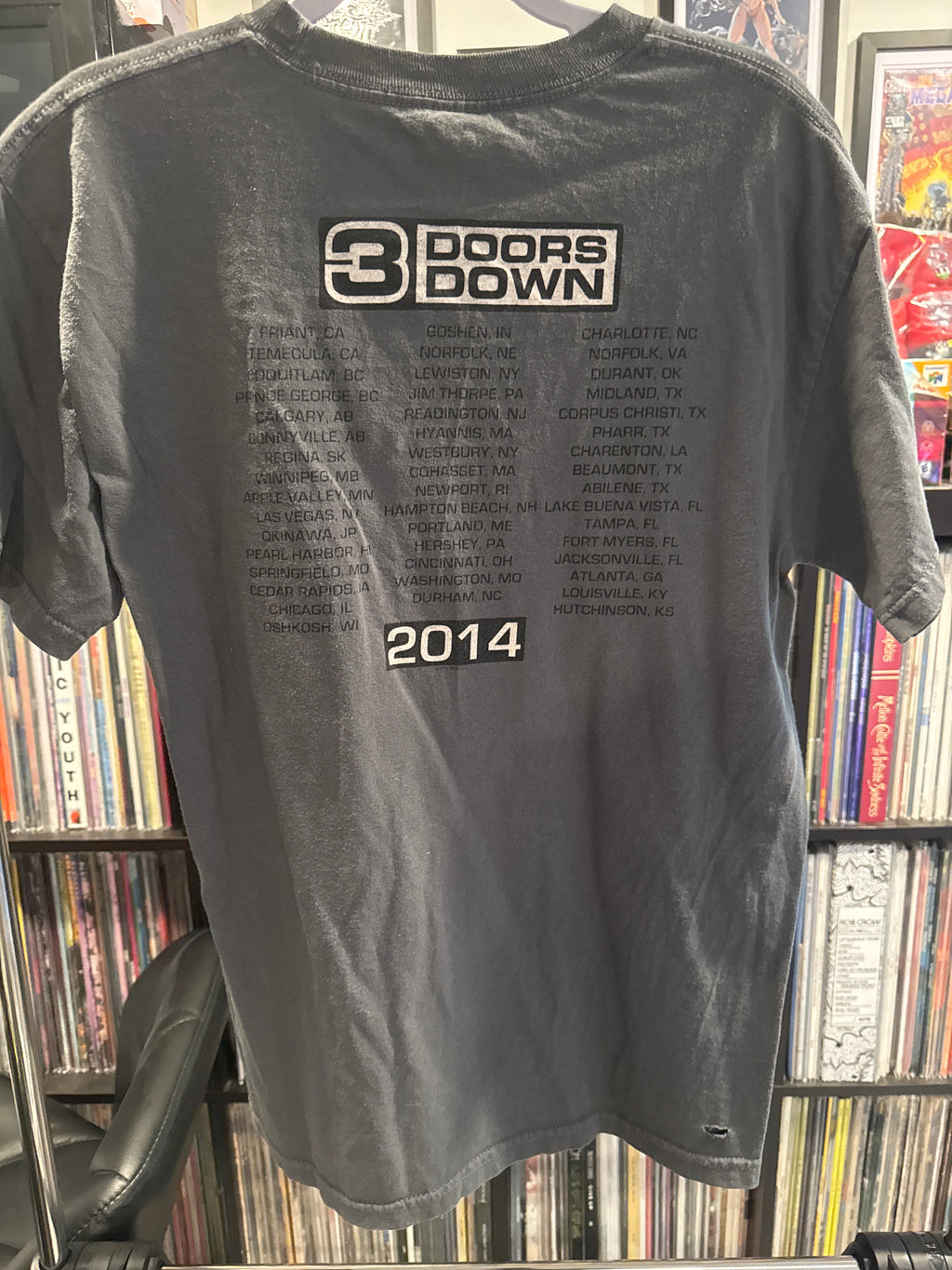 2014 3 Doors Down Greatest Hits Tour T Shirt Slate Blue M Alstyle