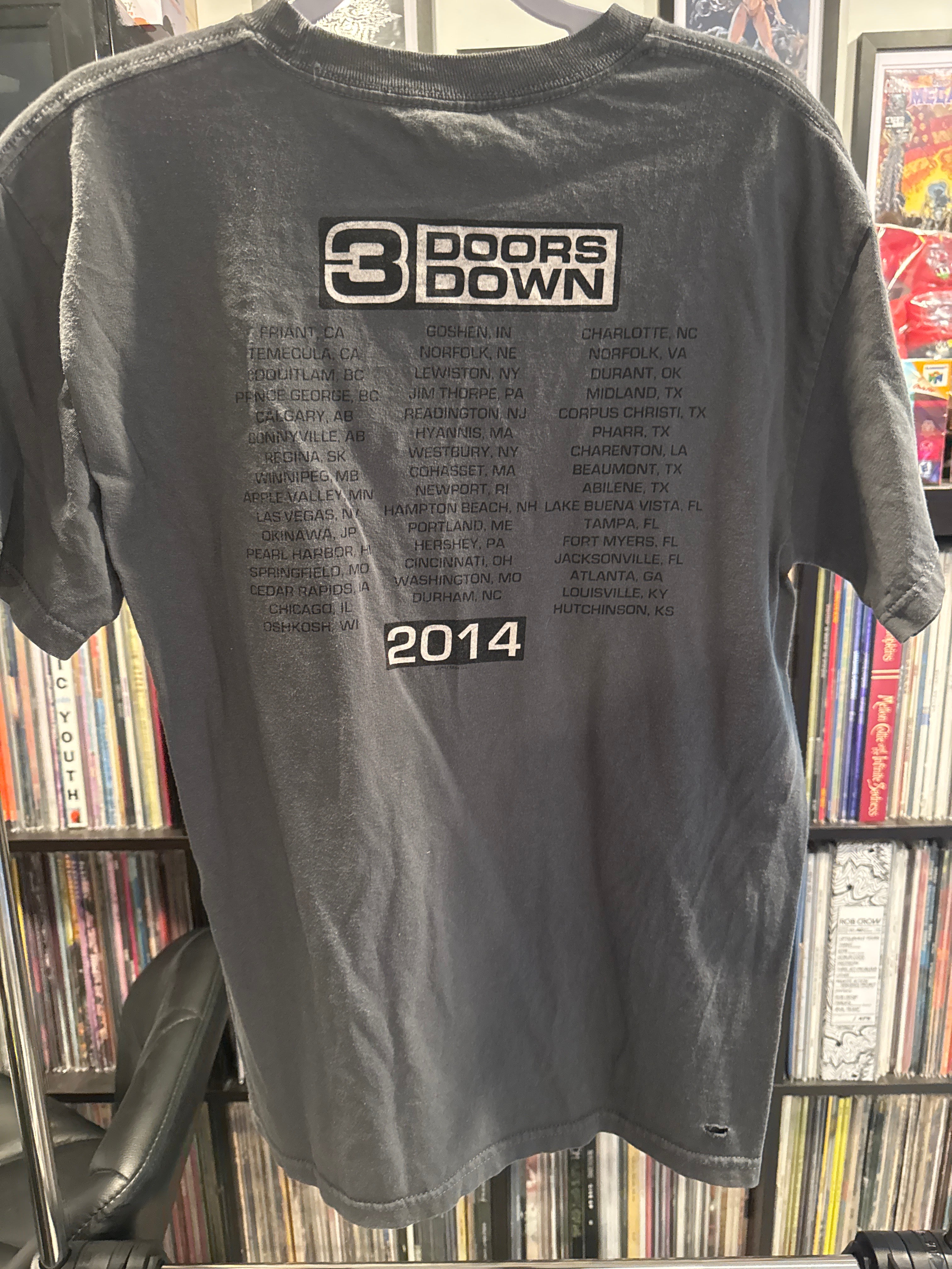 2014 3 Doors Down Greatest Hits Tour T Shirt Slate Blue M Alstyle