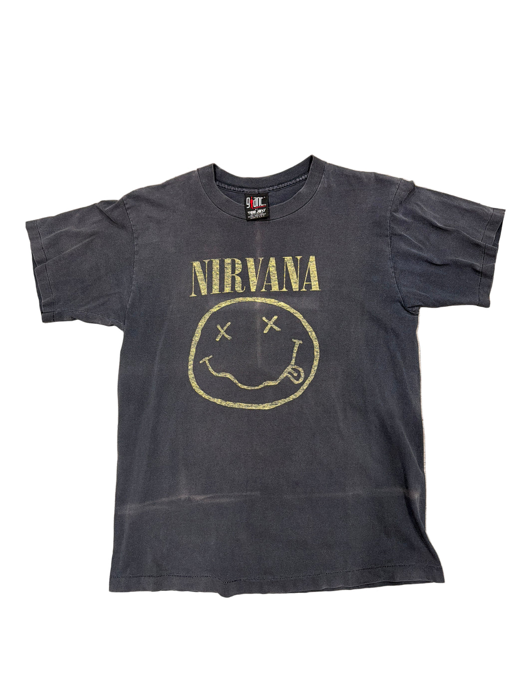 1992 Nirvana Smiley Giant Kurt Cobain Grohl Tee Jays Faded T-Shirt Large