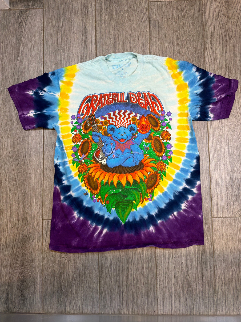 2006 Grateful Dead Inspiration Tie Dye Liquid Blue T-Shirt Large