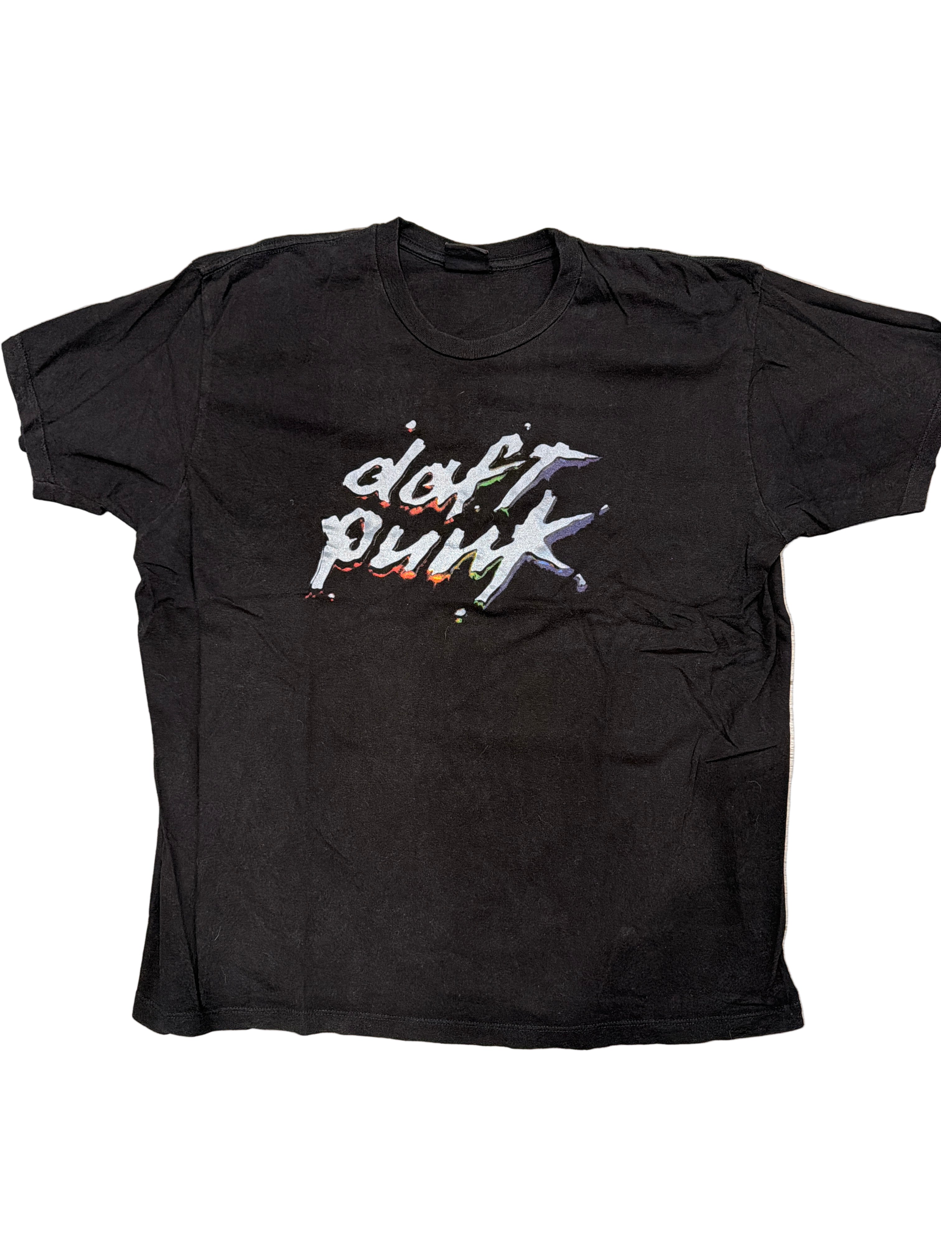 00s Daft Punk Rainbow Splatter Spellout Foil Discovery Era Tour Large