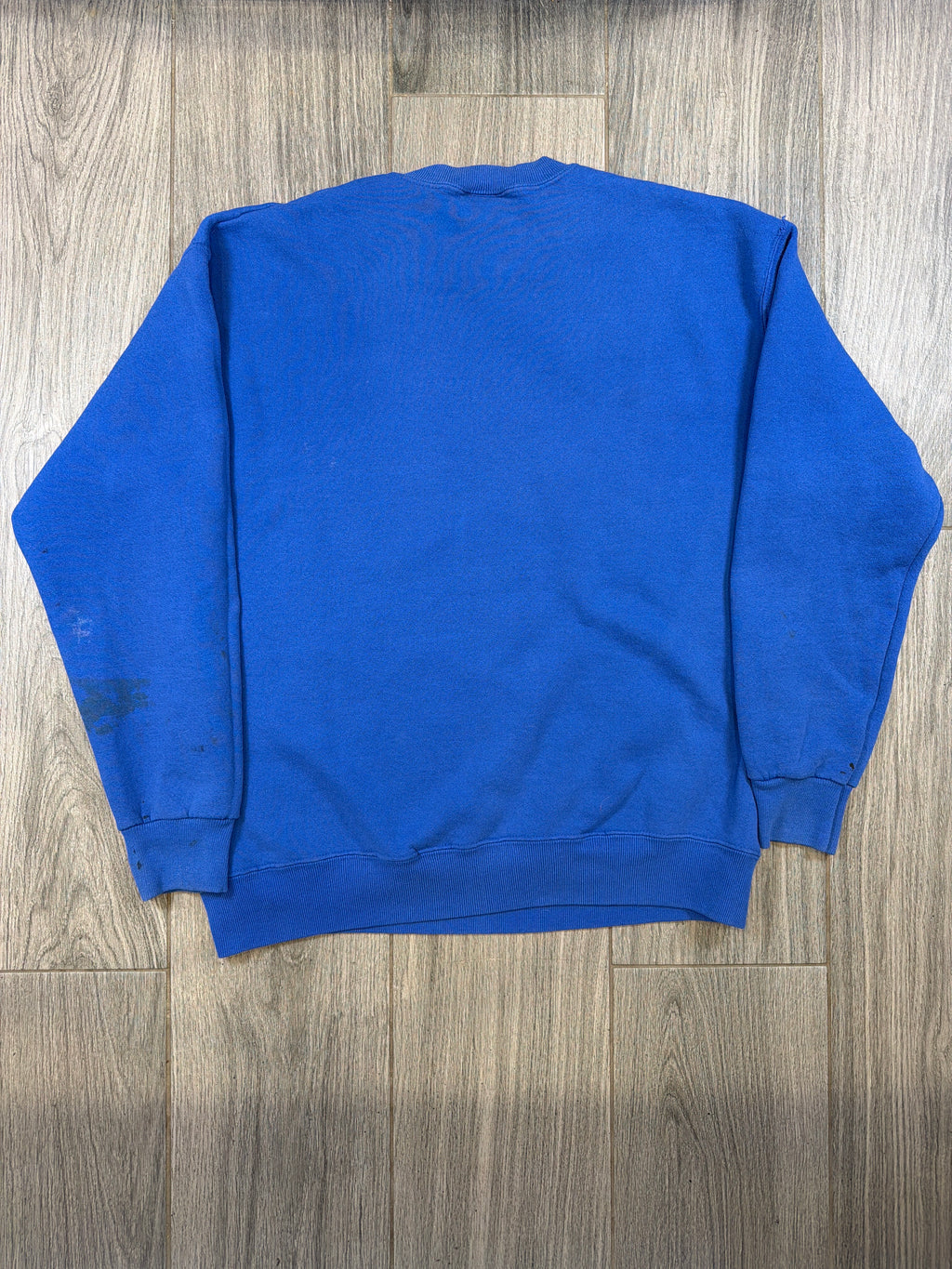New York Bills Bryce Paup #55 NFL Football 90s Blue Crewneck Sweatshirt Large