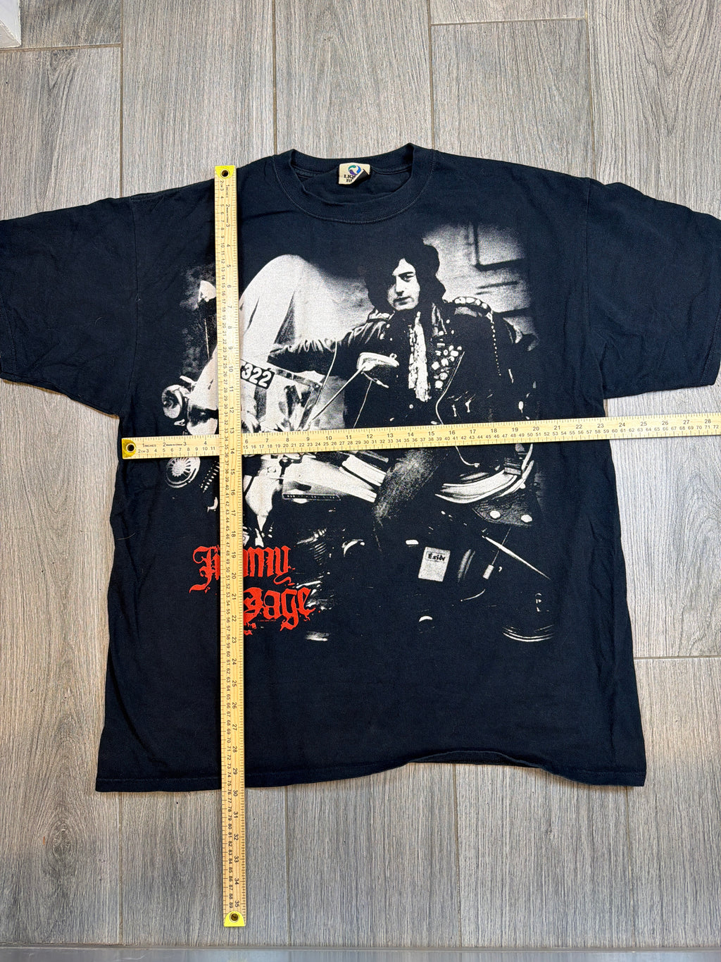 2004 Jimmy Page Led Zeppelin Liquid Blue T-Shirt XL