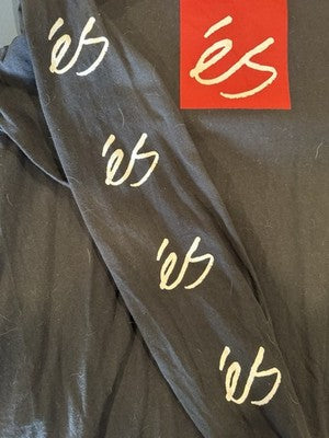 Es Main block Tee Shirt Size Large Skateboard Red Black Men’s L
