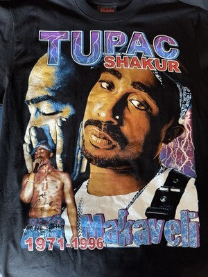 Tupac Makaveli Graphic T-Shirt Men, Size XL, Bootleg