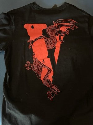 VLONE x Clot Men’s Size Large Black & Red Graphic Dragon T Shirt