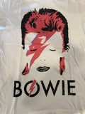 David Bowie T-Shirt White, Size XL, Alladin Sane