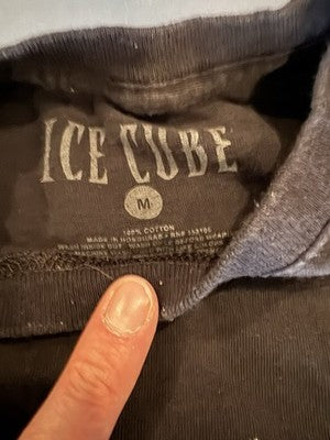 Official Ice Cube Rap Graphic T Shirt Retro Men's Size Medium Hip Hop Black Tee