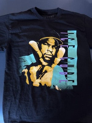 Official Ice Cube Rap Graphic T Shirt Retro Men's Size Medium Hip Hop Black Tee