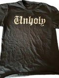 Generic Unholy Old English Font Shirt Large Black