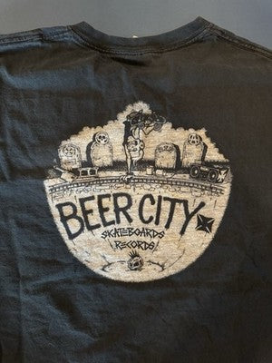 Beer City Skateboarding Records Vinyl T Shirt