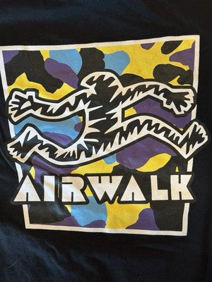 Modern Airwalk Logo T Shirt Skateboarding Snowboarding Shoes 90s Brand