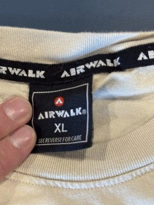 Modern Airwalk Long Sleeve T Shirt XL Brown Printed Sleeves