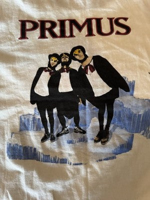 Primus Signed Vintage Dead-stock Ringer 90’s Autographed XL Tales Punchbowl