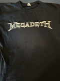 Megadeth 2000s Vintage Classic Logo T-Shirt Black, Size Large