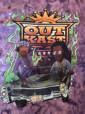Outlast Large Long Sleeve Tie Dye Purple ATLiens