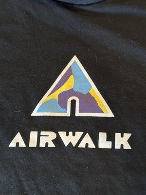 Modern Airwalk Logo T Shirt Skateboarding Snowboarding Shoes 90s Brand