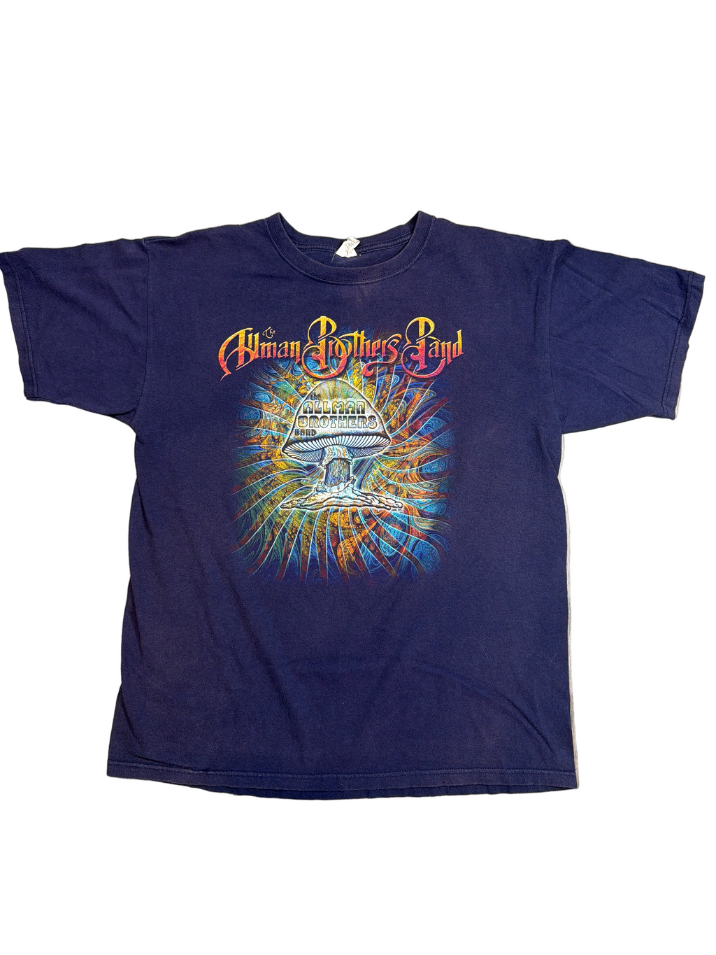 Allman Brothers Band Mushroom Blue Anvil T-Shirt Large