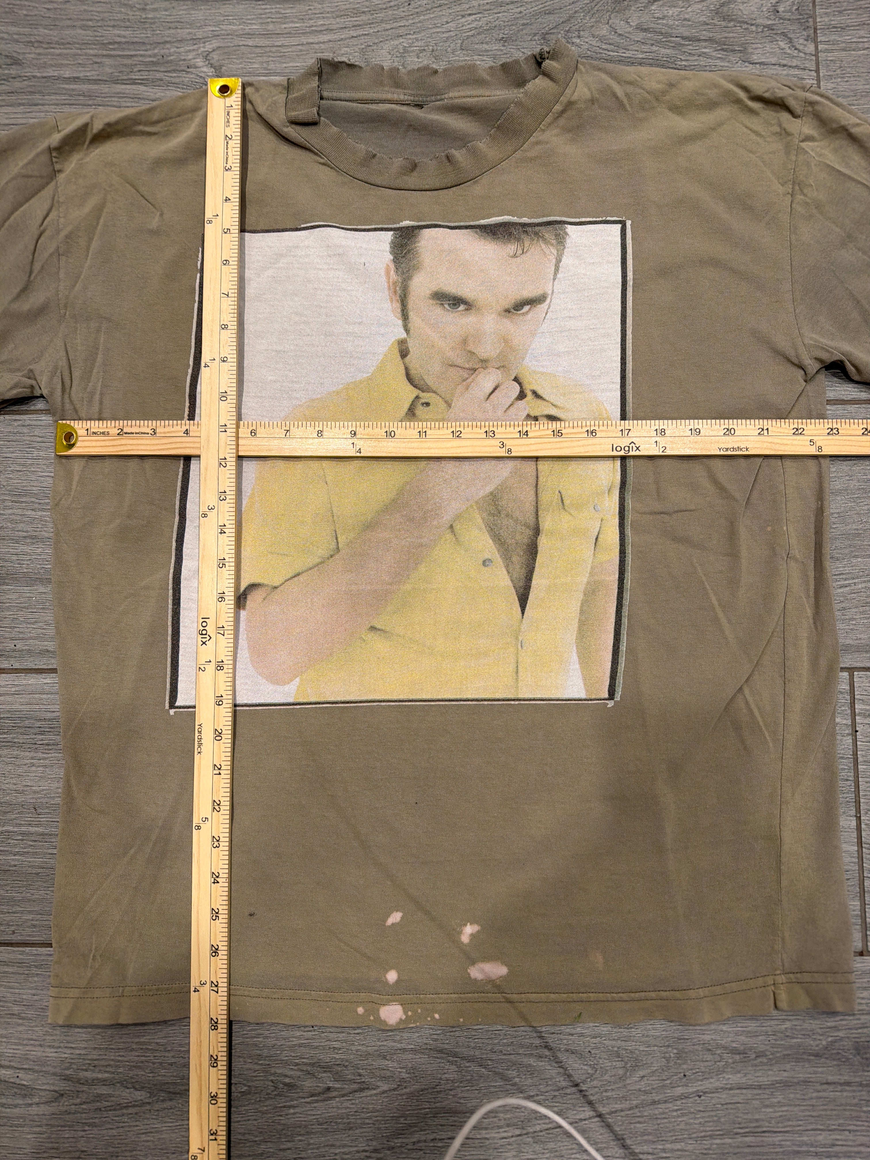 90s Morrissey Oye Esteban Tour Thrashed Worn Brown/Green T-Shirt XL
