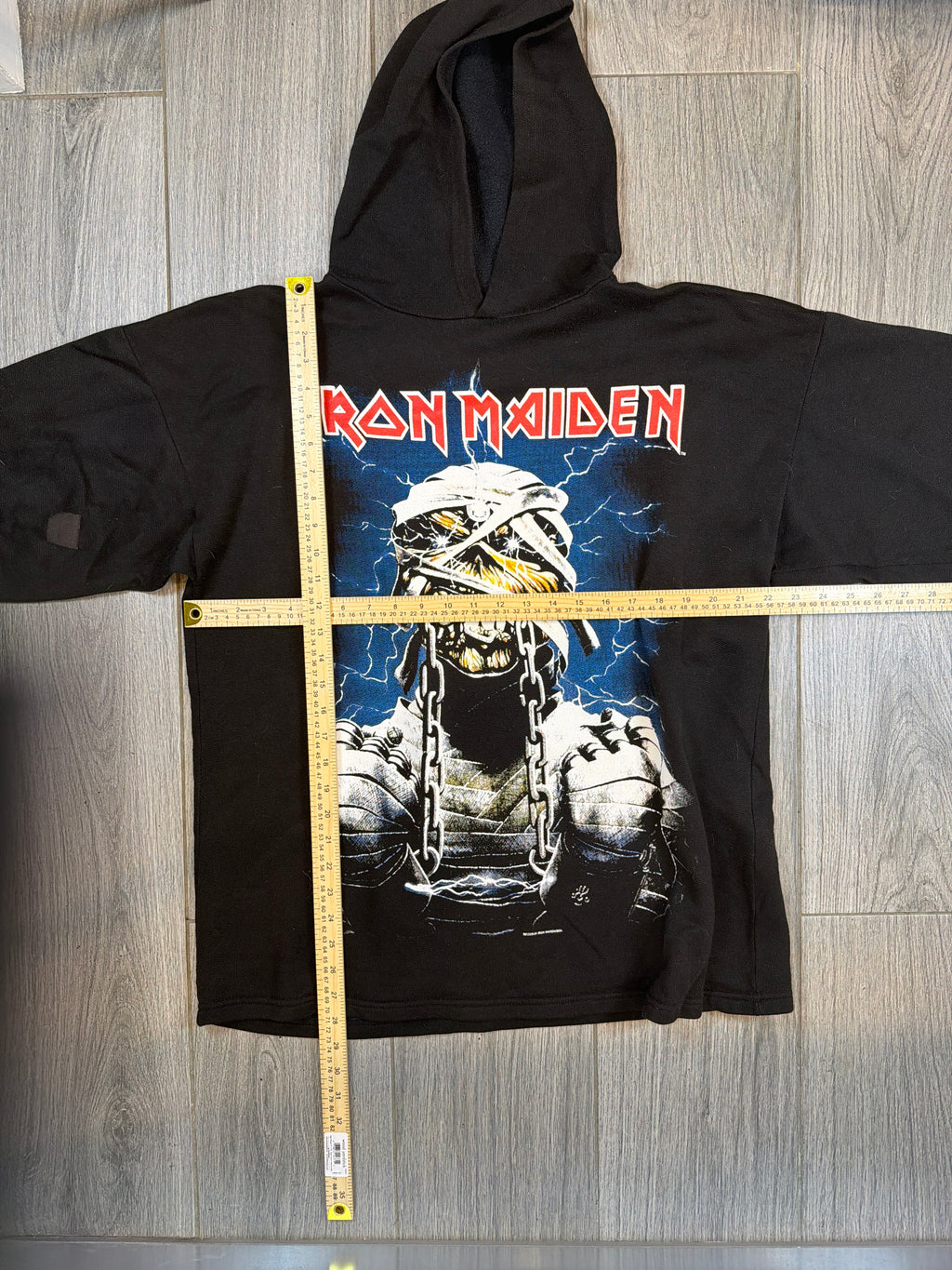 2004 Iron Maiden Eddie Double Sided Black Hoodie XL