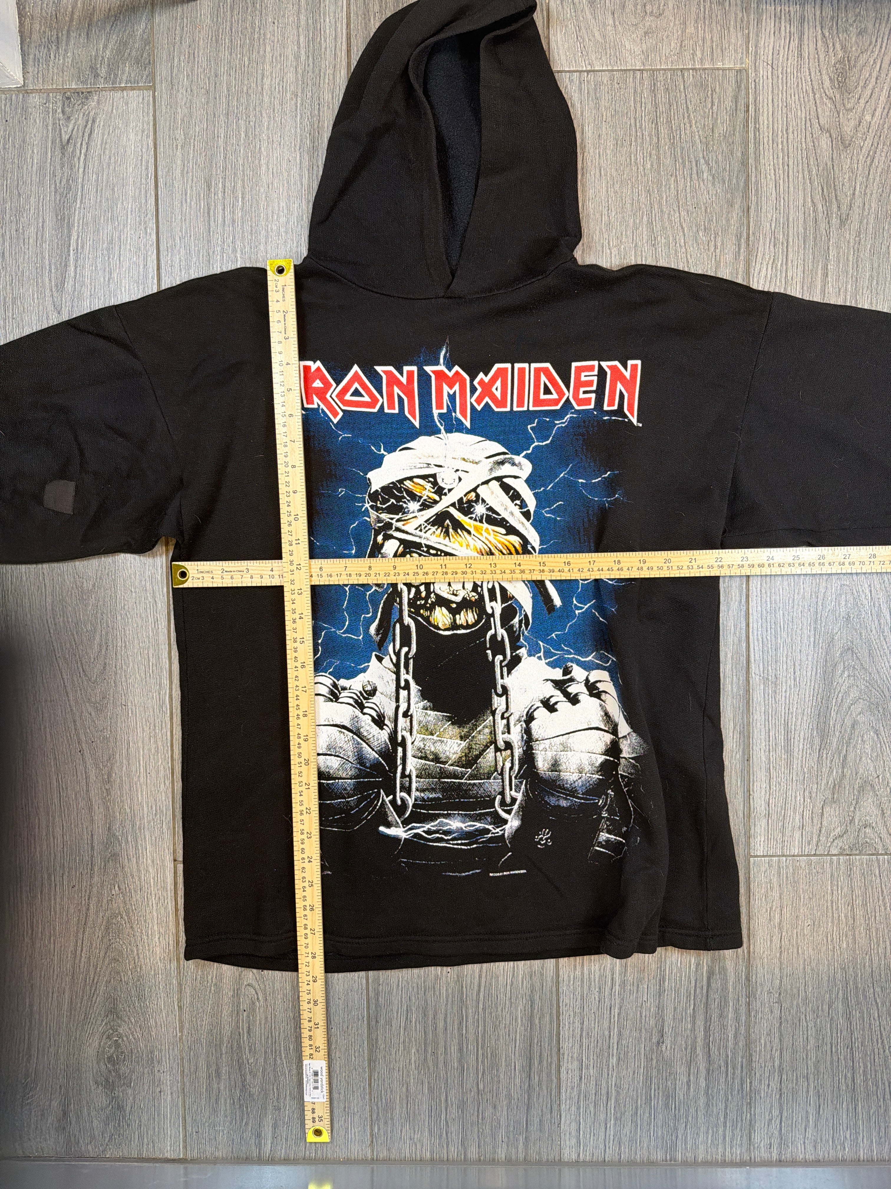 2004 Iron Maiden Eddie Double Sided Black Hoodie XL