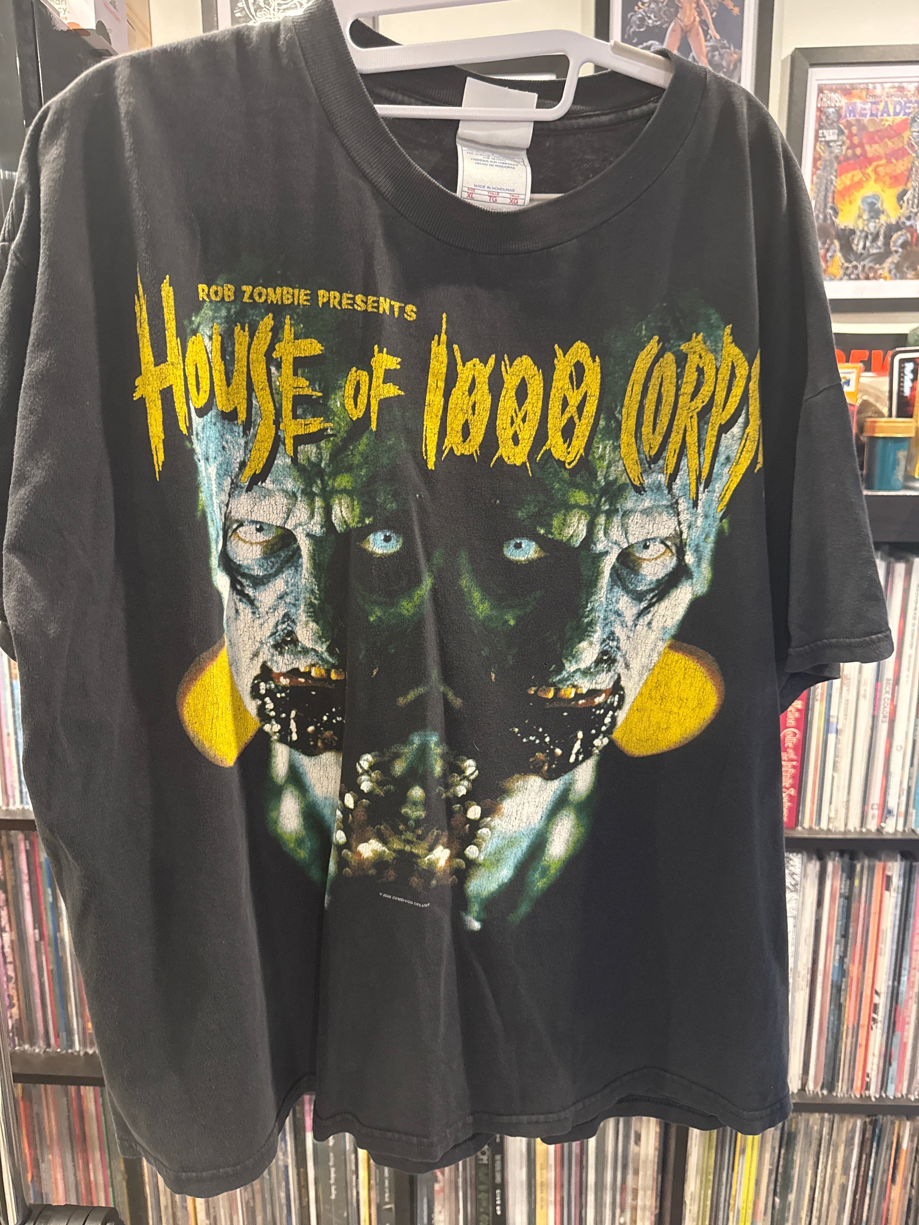 2002 House of 1000 Corpses Horror Movie T-Shirt Black XL fits L Faded
