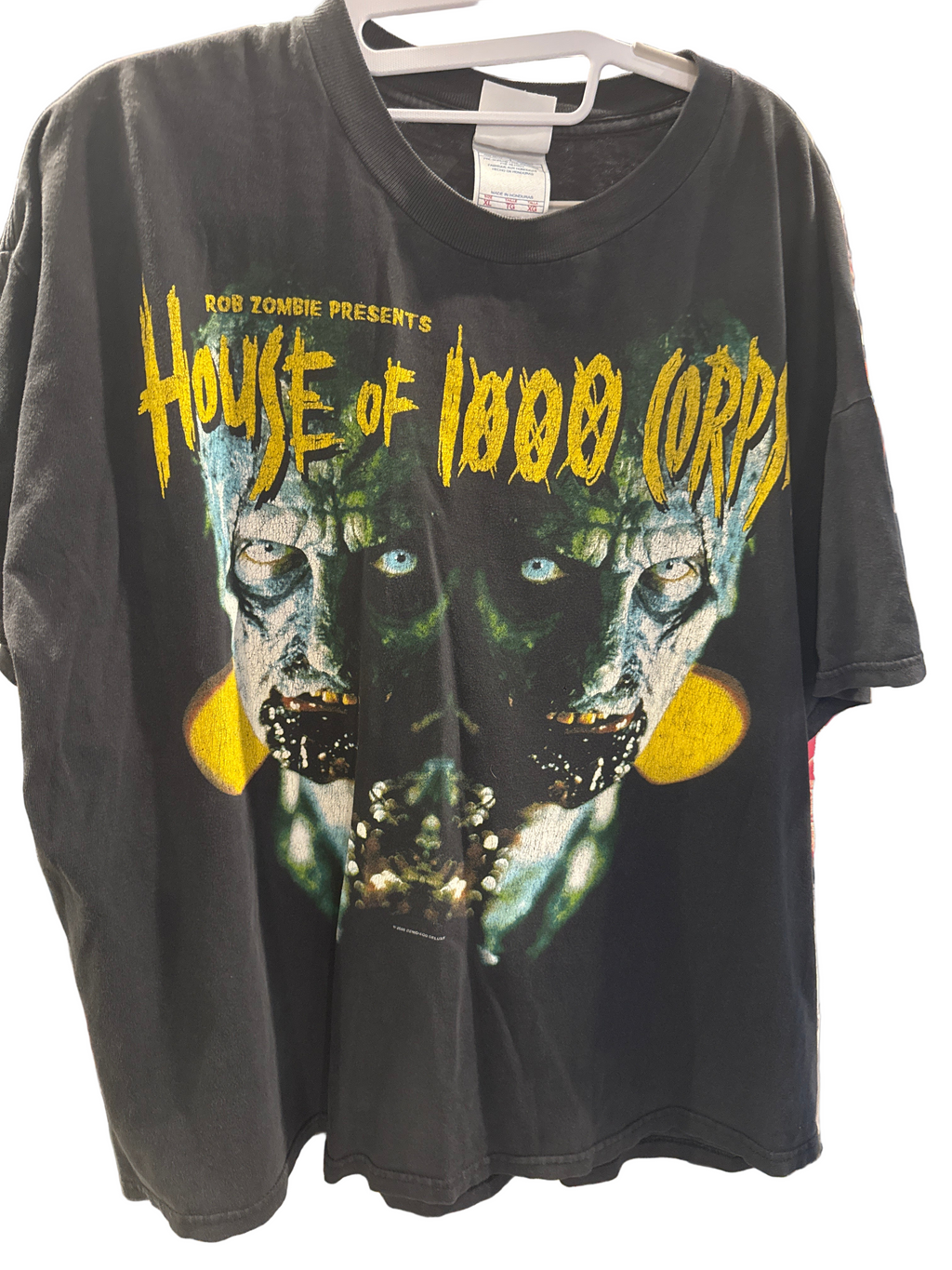 2002 House of 1000 Corpses Horror Movie T-Shirt Black XL fits L Faded