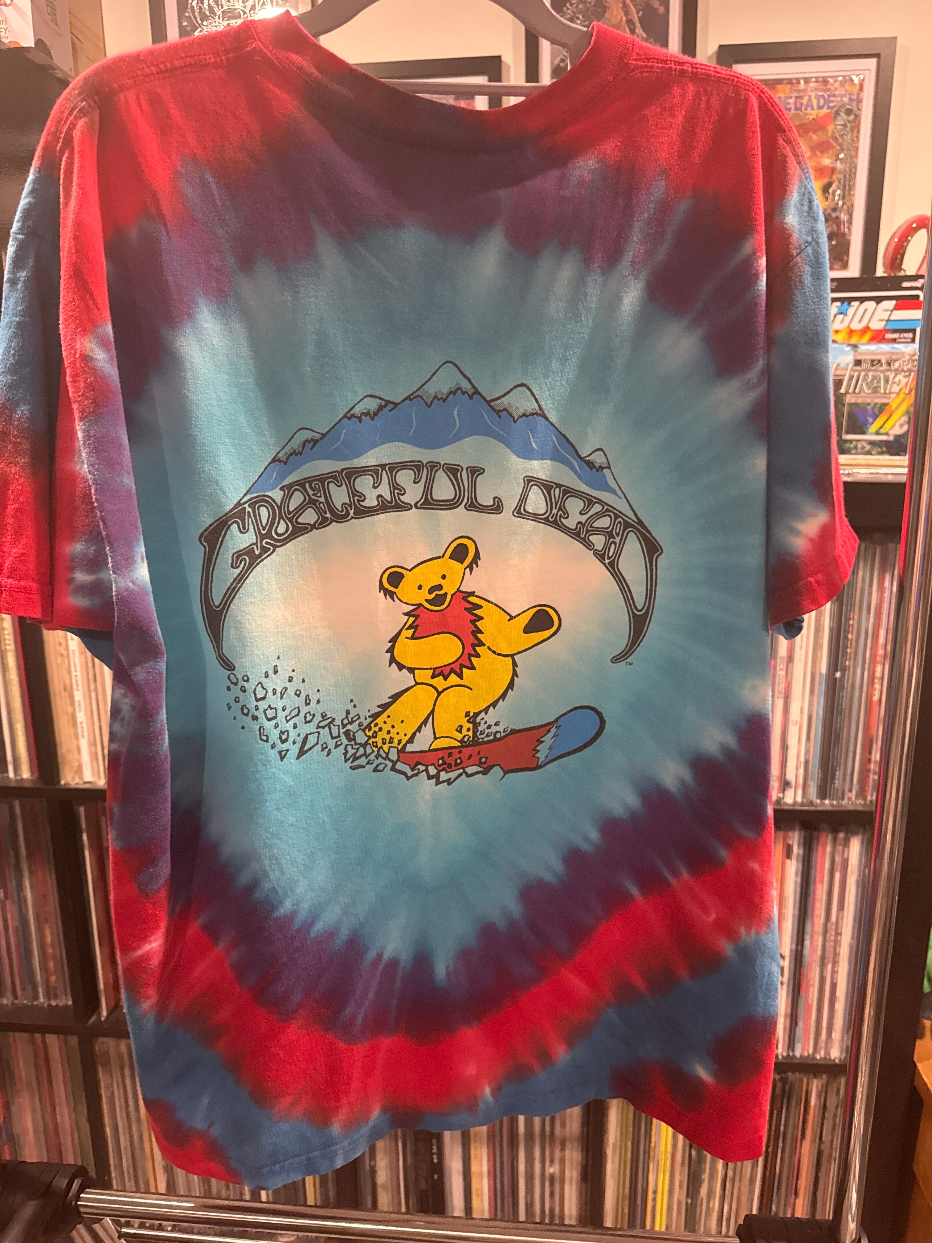 90s Grateful Dead Vail Snowboarding Bear Anvil L Tie Dye