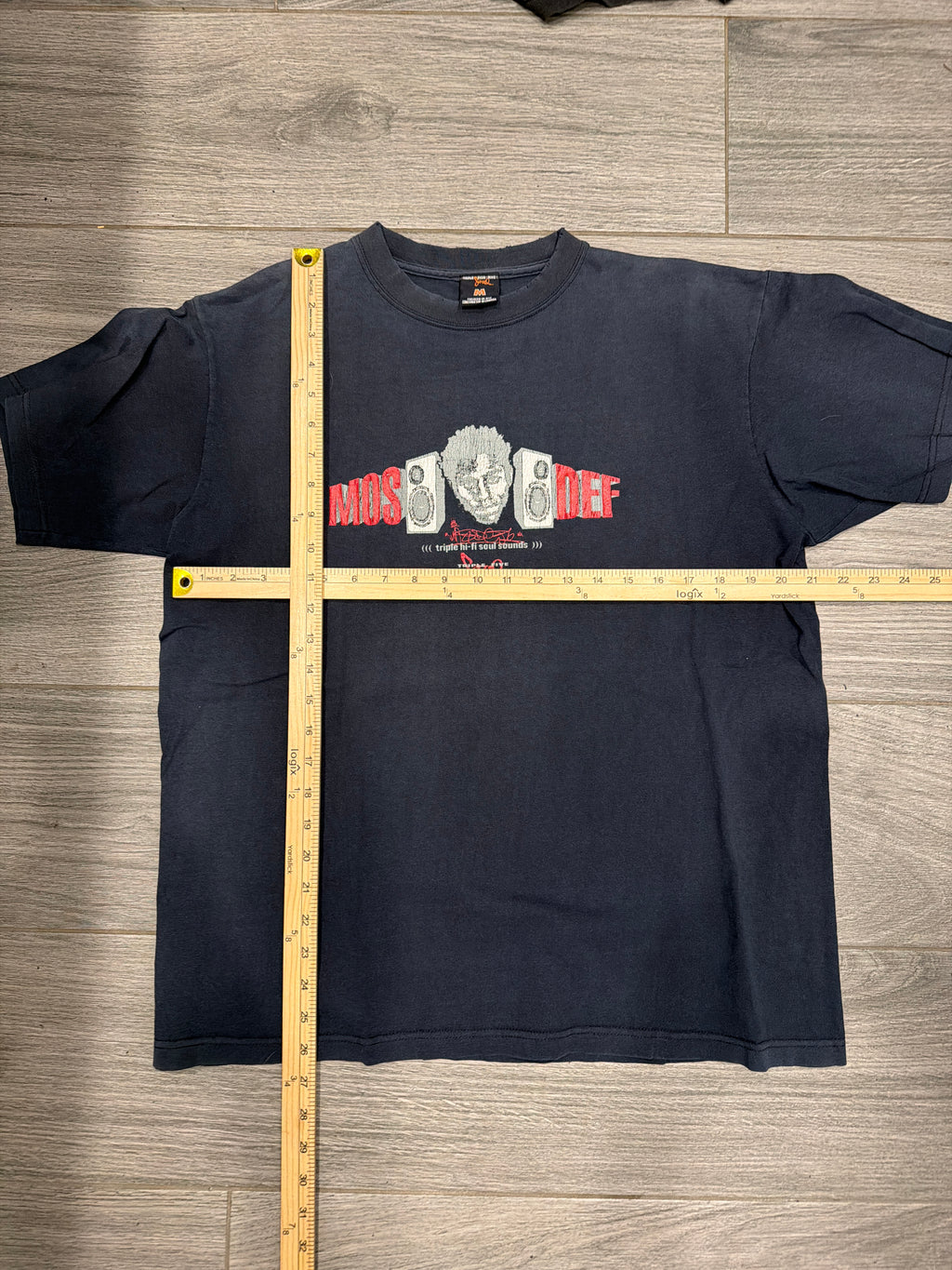 90s Mos Def Triple Five Soul 5 Rawkus Speaker Blue T-Shirt Medium