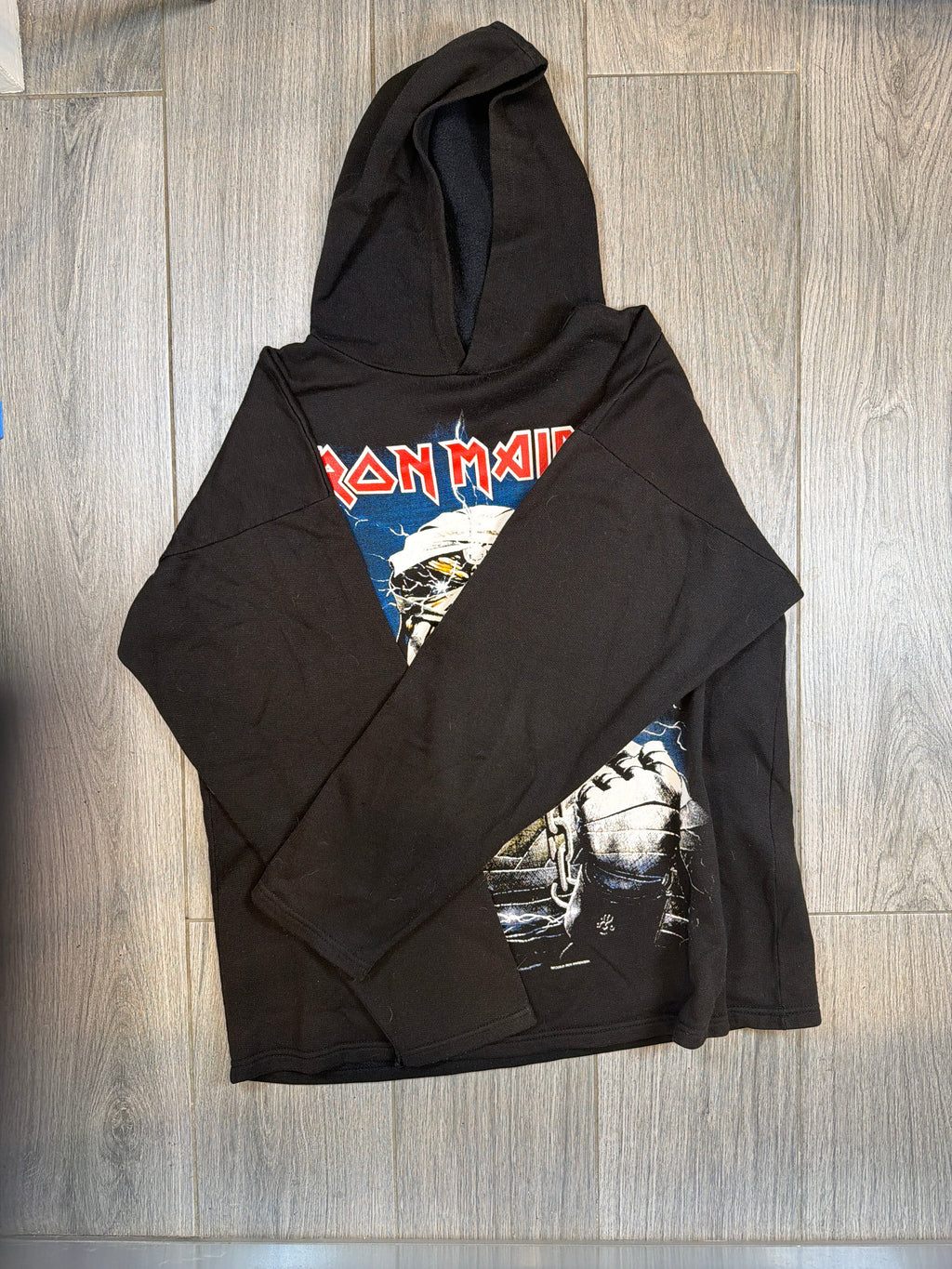 2004 Iron Maiden Eddie Double Sided Black Hoodie XL