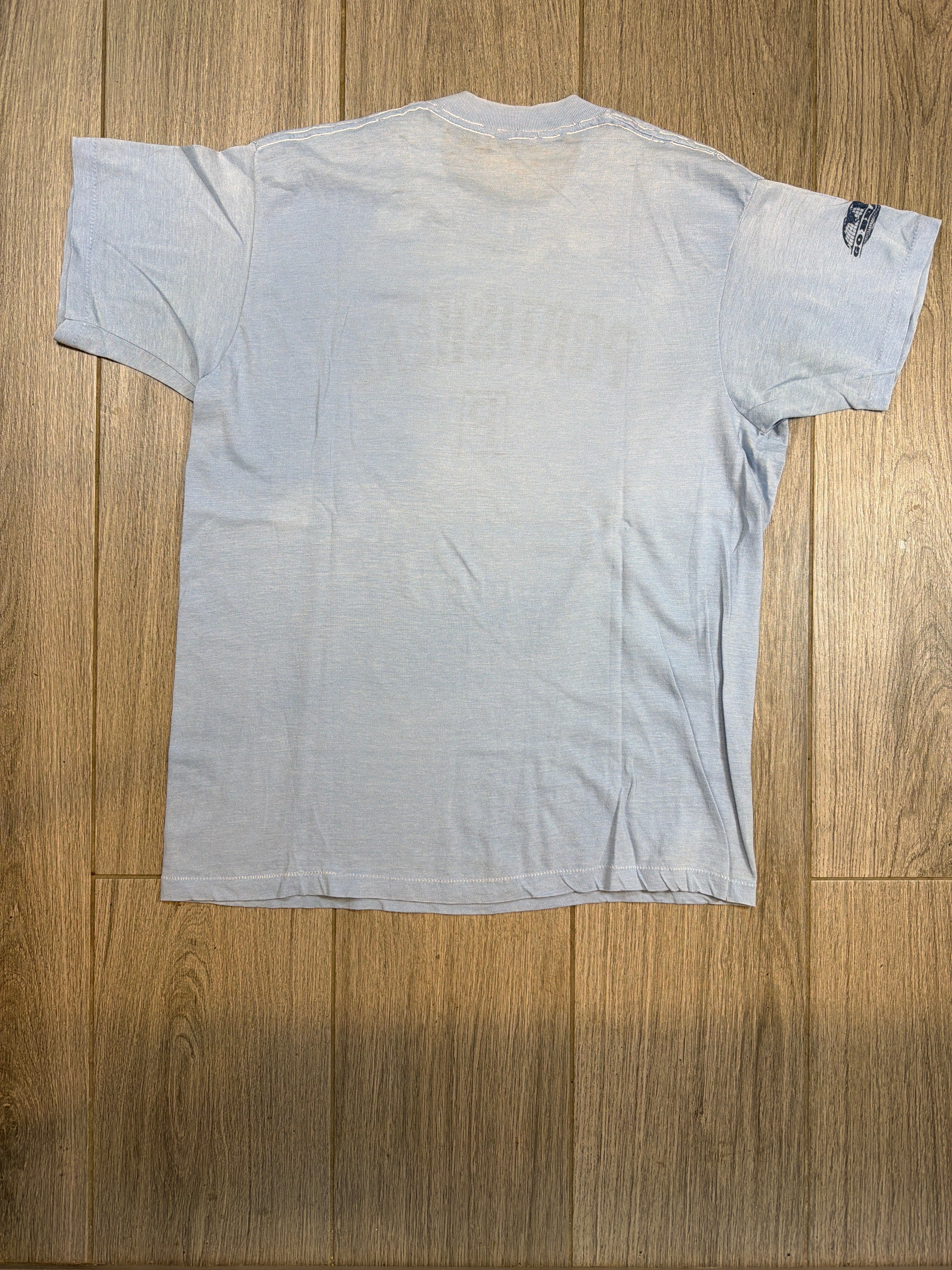 Portishead 1994 Britpop Techno House Elektronisch Distressed Hellblaues T-Shirt M/L