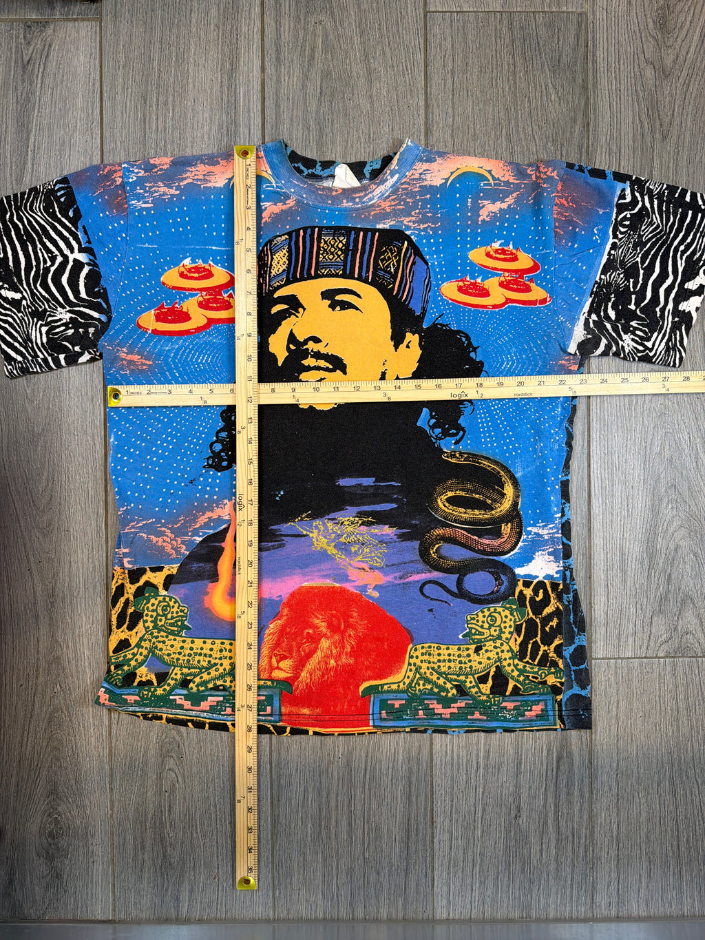 1995 Carlos Santana Michael Rios Heaven Smiles Vintage T-Shirt XL