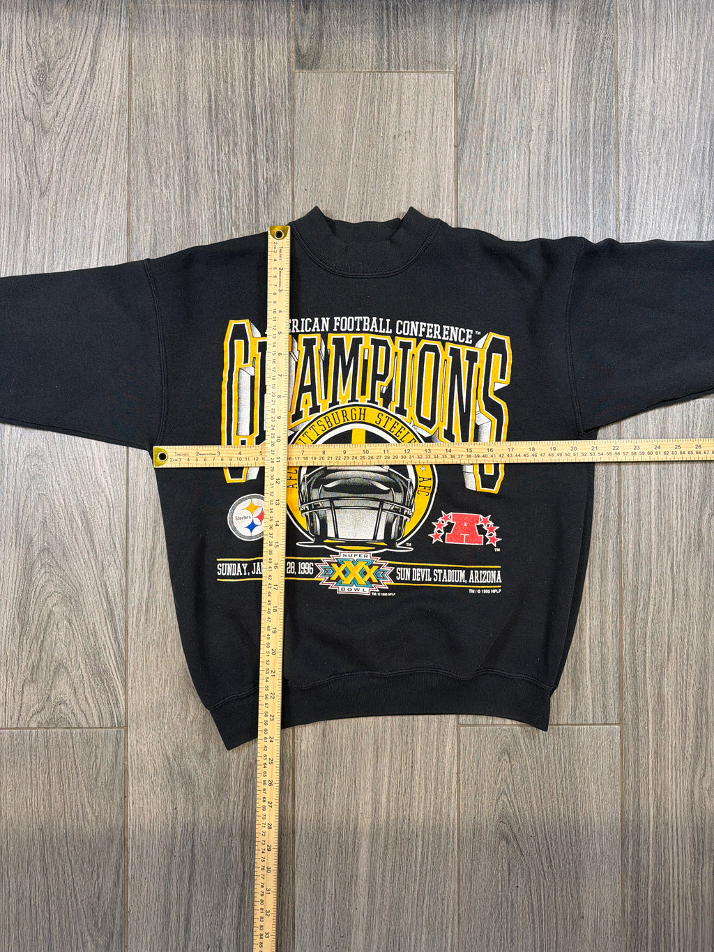 Pittsburgh Steelers Champions 1996 Super Bowl XXX Crewneck Sweatshirt Large